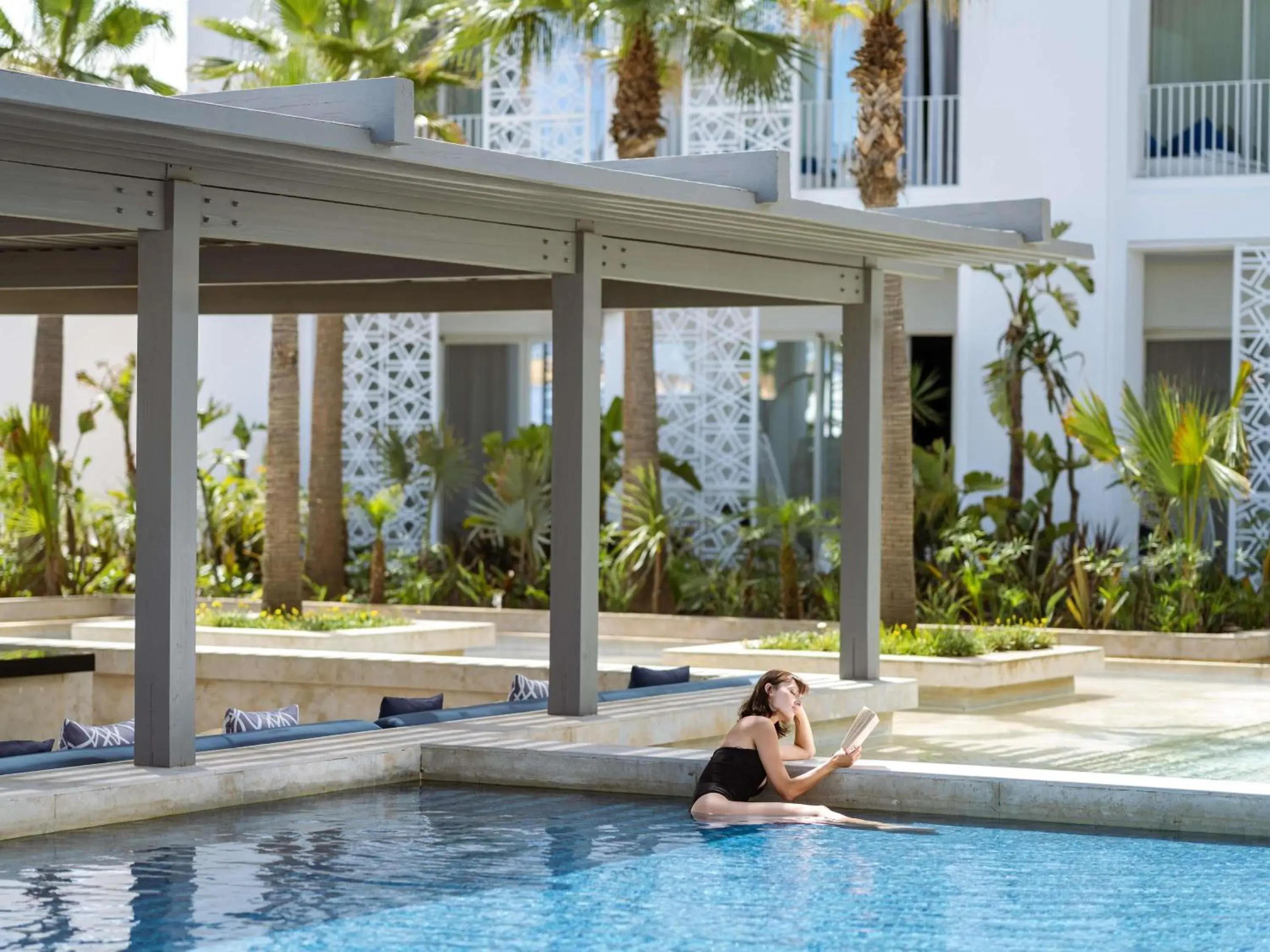 Pool view in Sofitel Tamuda Bay Beach And Spa Pool view in Sofitel Tamuda Bay Beach And Spa