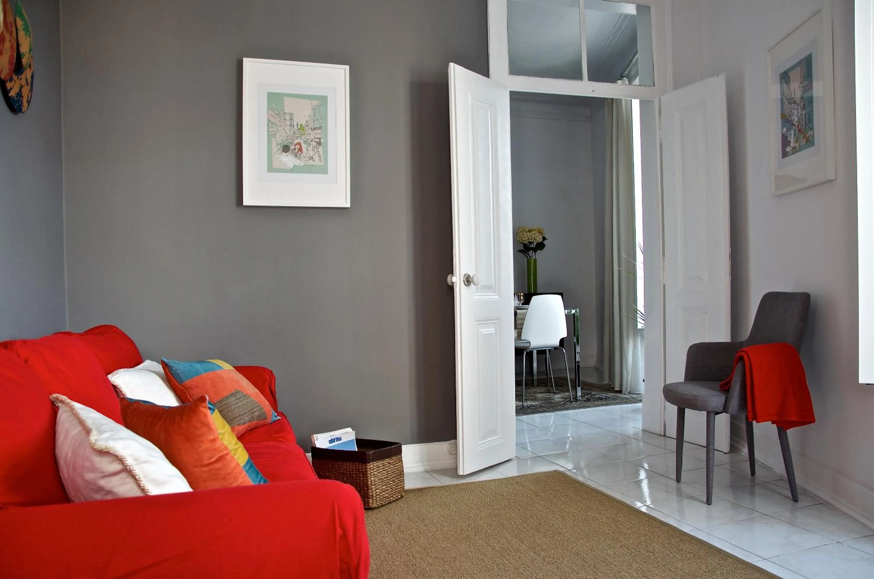 Living room in Chiado Lisbon Apartment