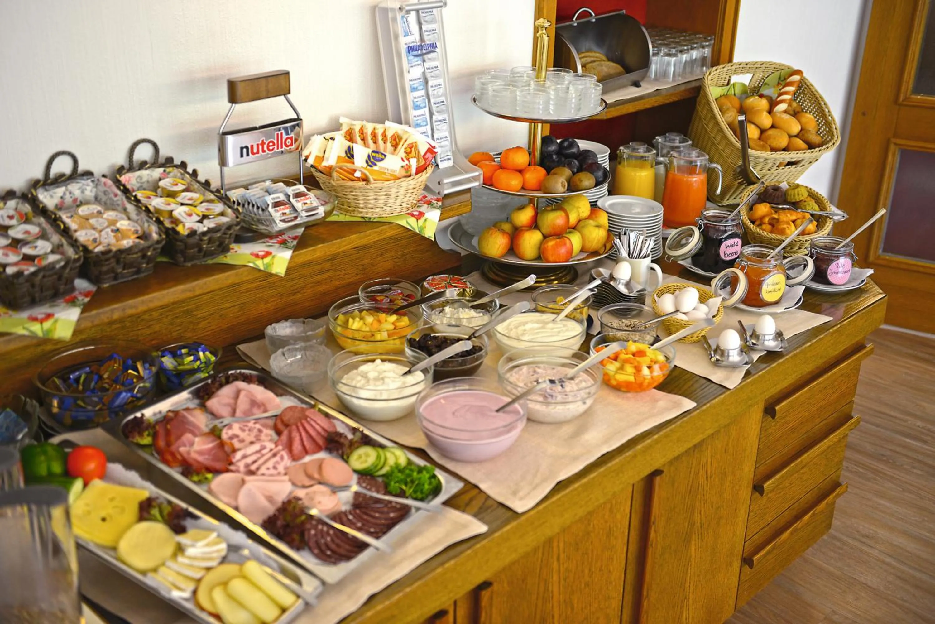 Buffet breakfast in Hotel Waldlust