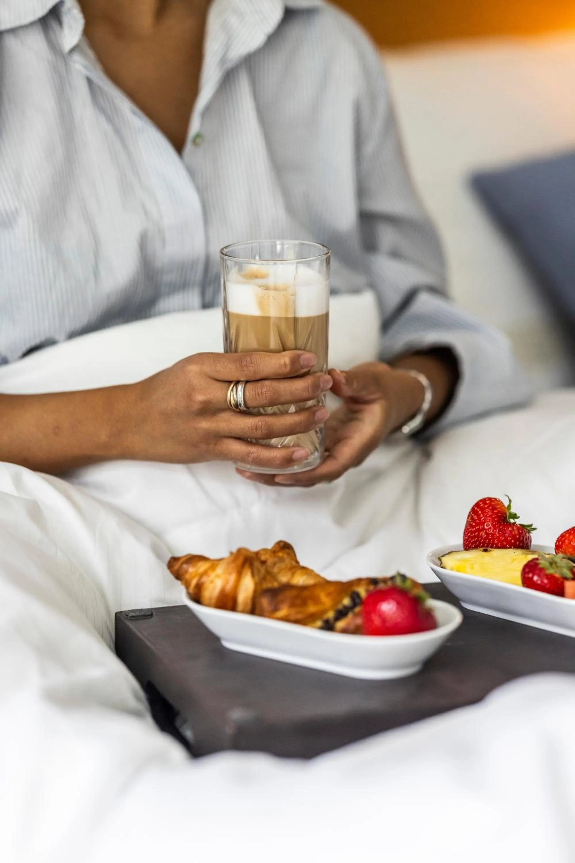 Bed in Valldal Fjordhotell - by Classic Norway Hotels