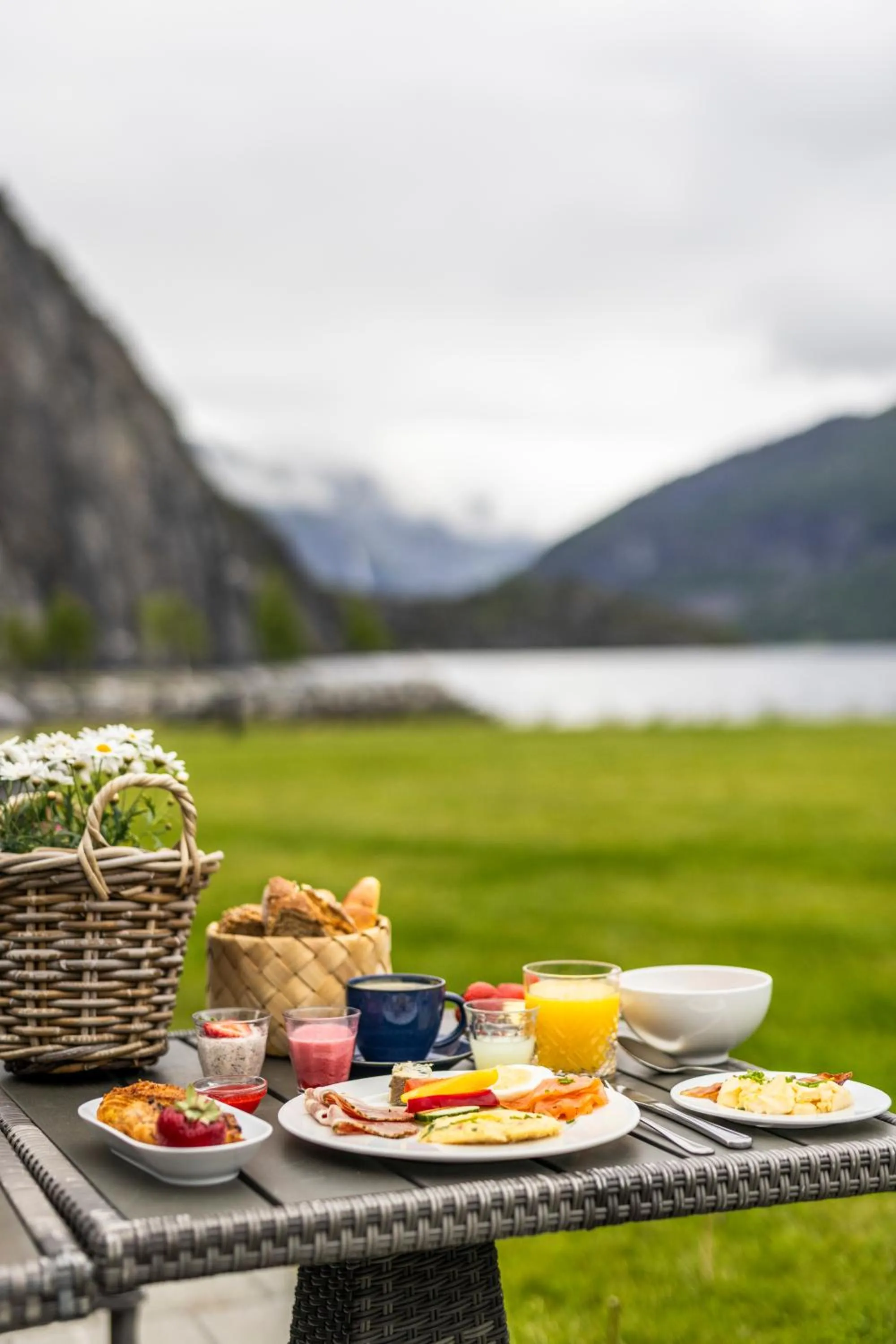 Patio in Valldal Fjordhotell - by Classic Norway Hotels