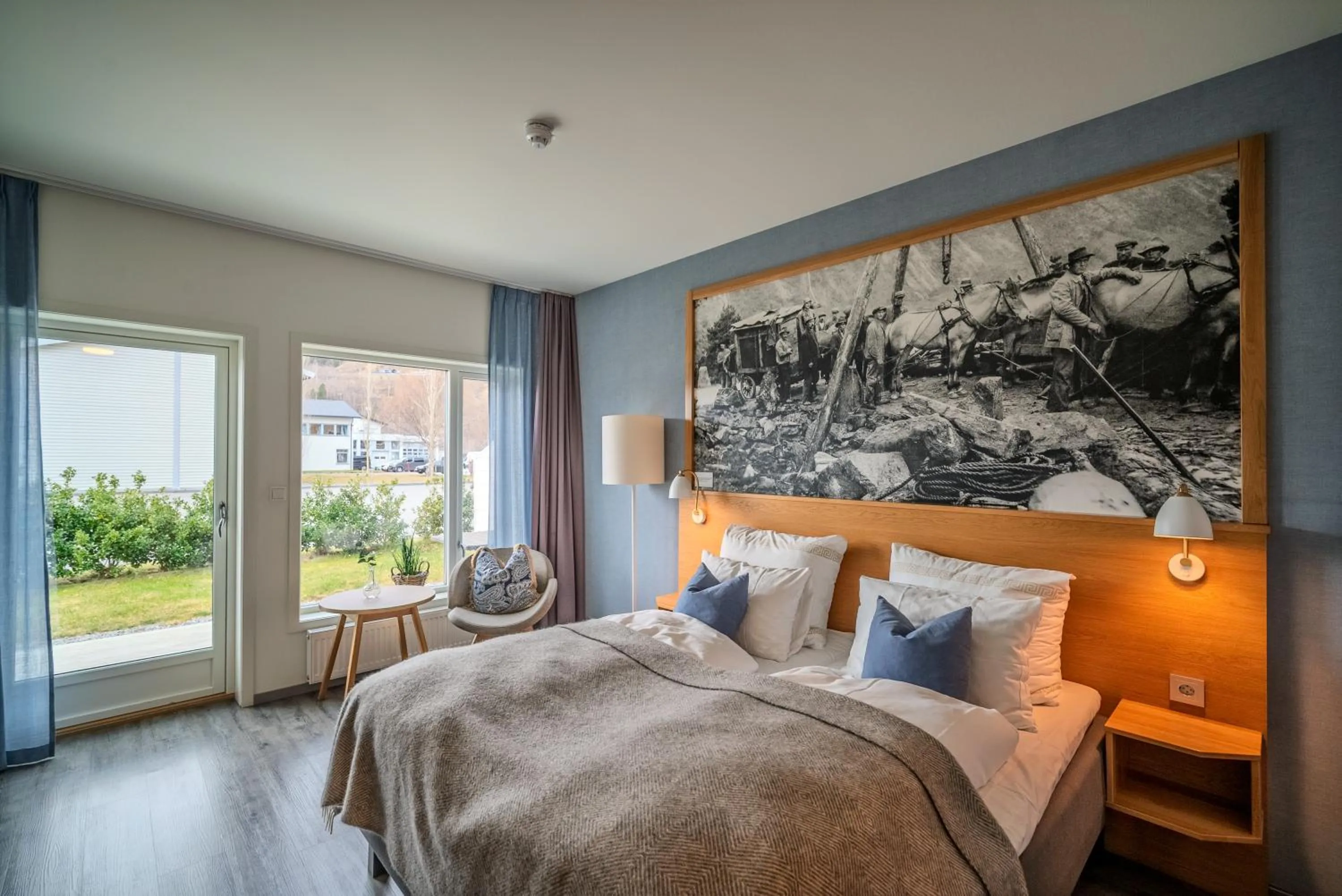 Bed in Valldal Fjordhotell - by Classic Norway Hotels