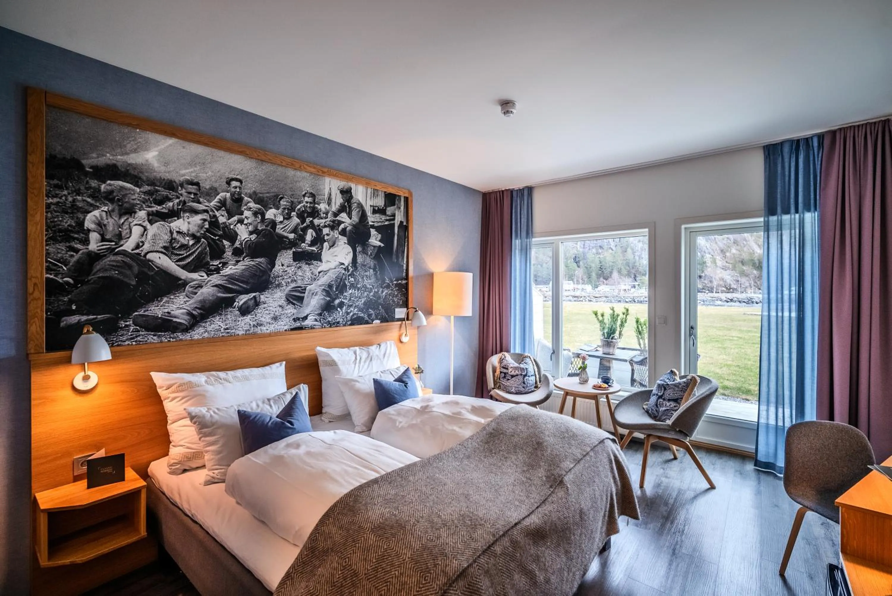 Bed in Valldal Fjordhotell - by Classic Norway Hotels