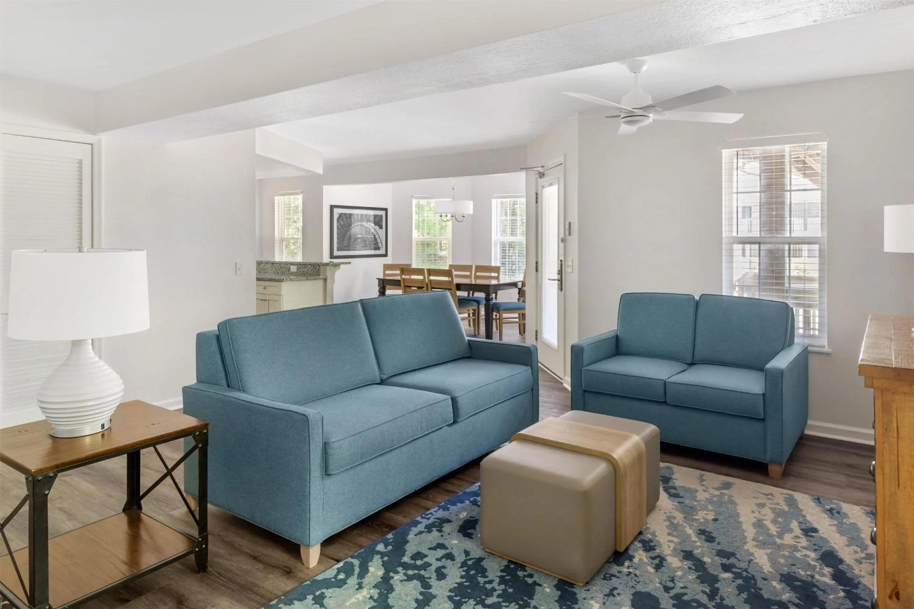 Living room in Hilton Vacation Club Beachwoods Kitty Hawk