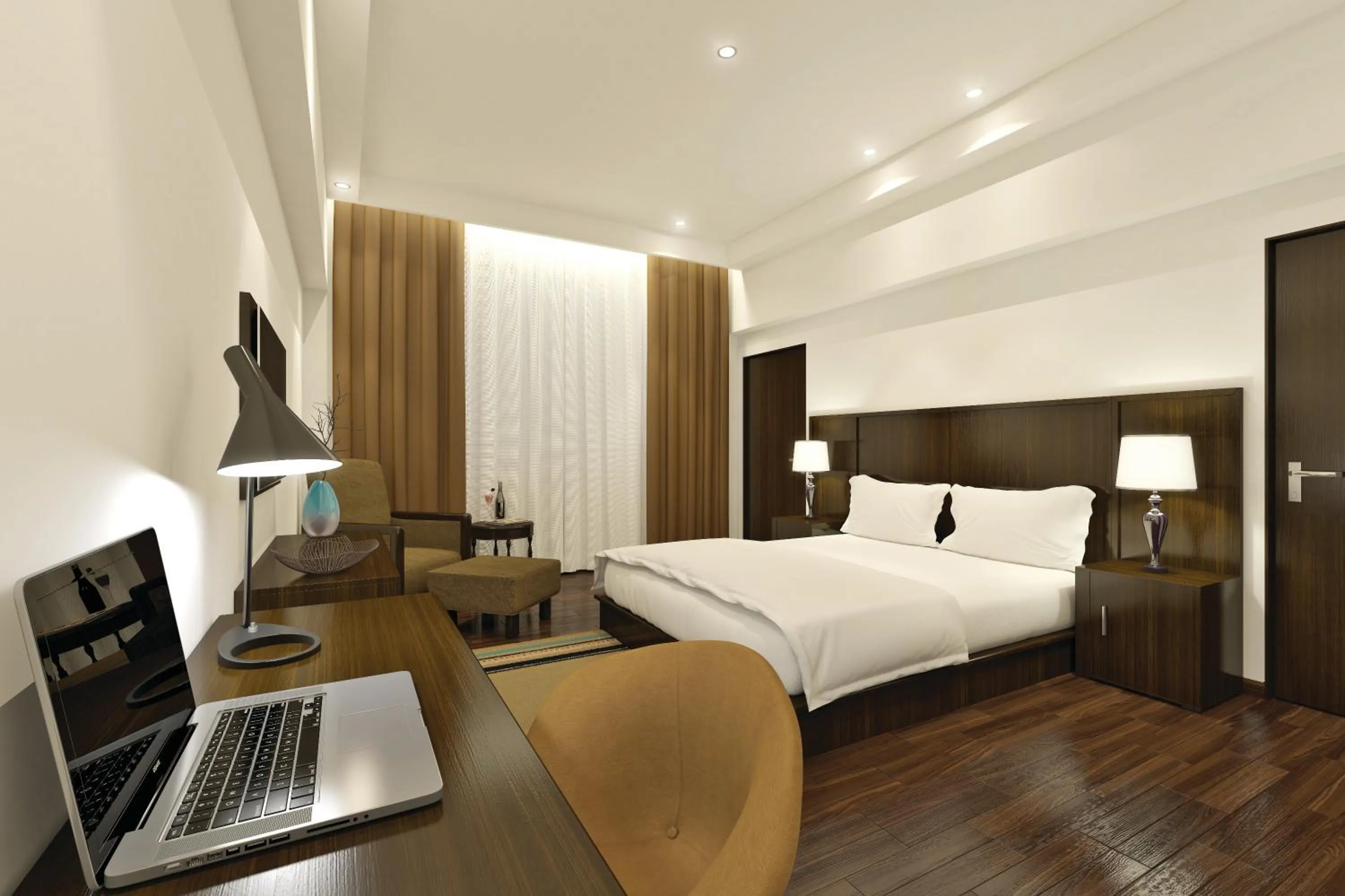 Bedroom, Bed in Regenta Central Hestia Dahej, Bhensali