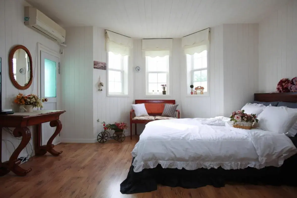 Bed in Pyeongchang Edelweiss Pension Bed in Pyeongchang Edelweiss Pension