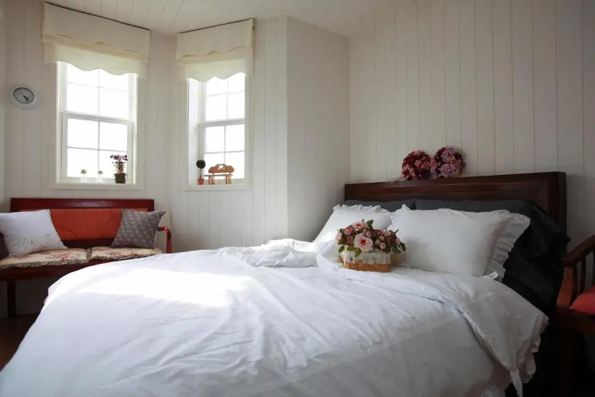 Bed in Pyeongchang Edelweiss Pension Bed in Pyeongchang Edelweiss Pension