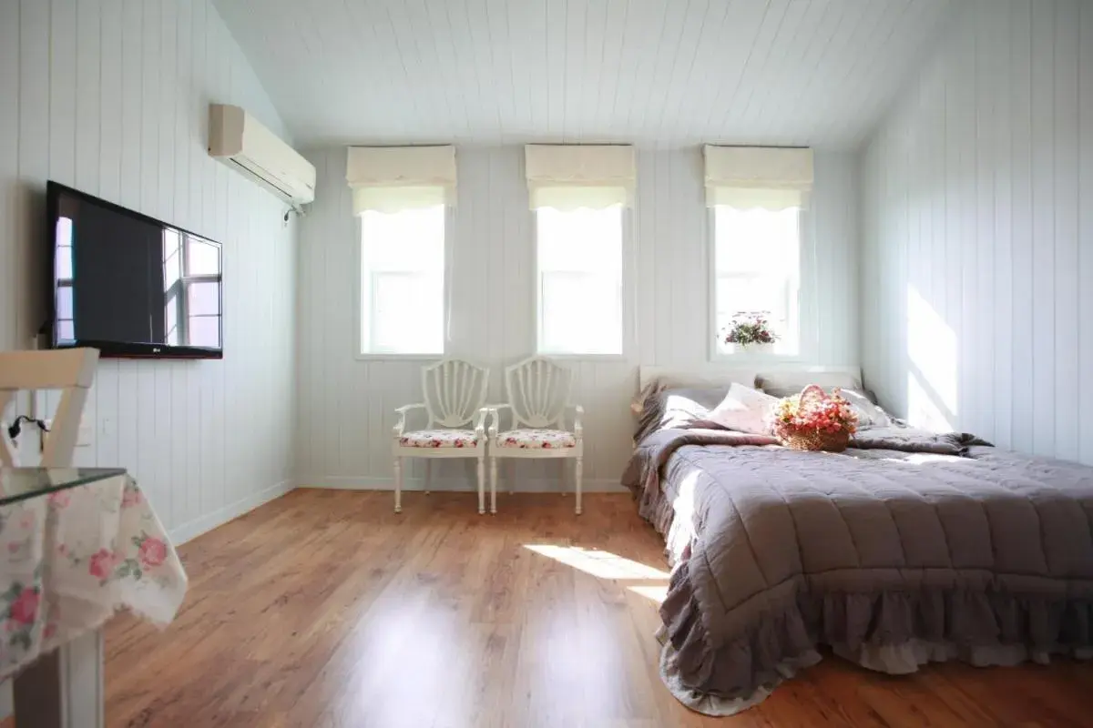 Bed in Pyeongchang Edelweiss Pension Bed in Pyeongchang Edelweiss Pension