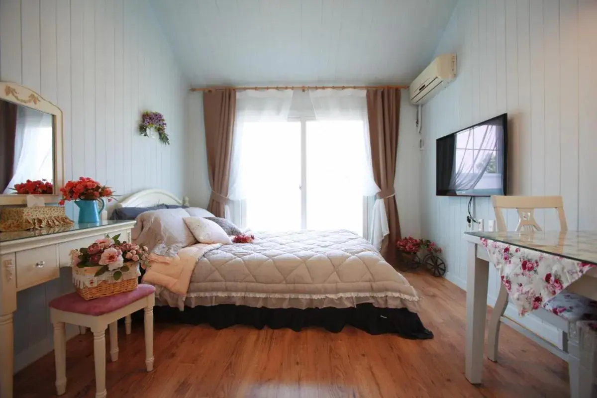 Bed in Pyeongchang Edelweiss Pension Bed in Pyeongchang Edelweiss Pension