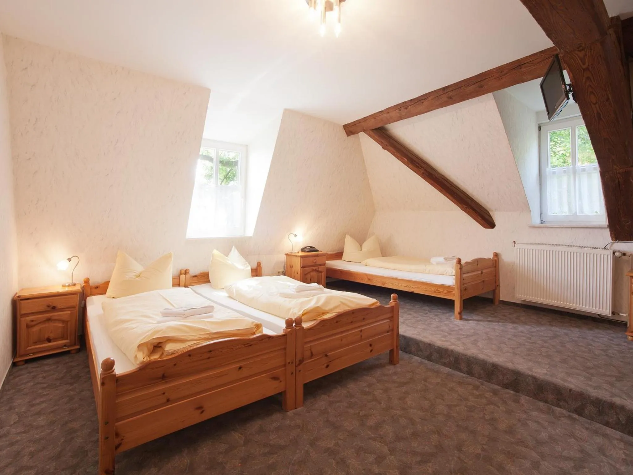 Photo of the whole room, Bed in Hotel Zum Herrenhaus