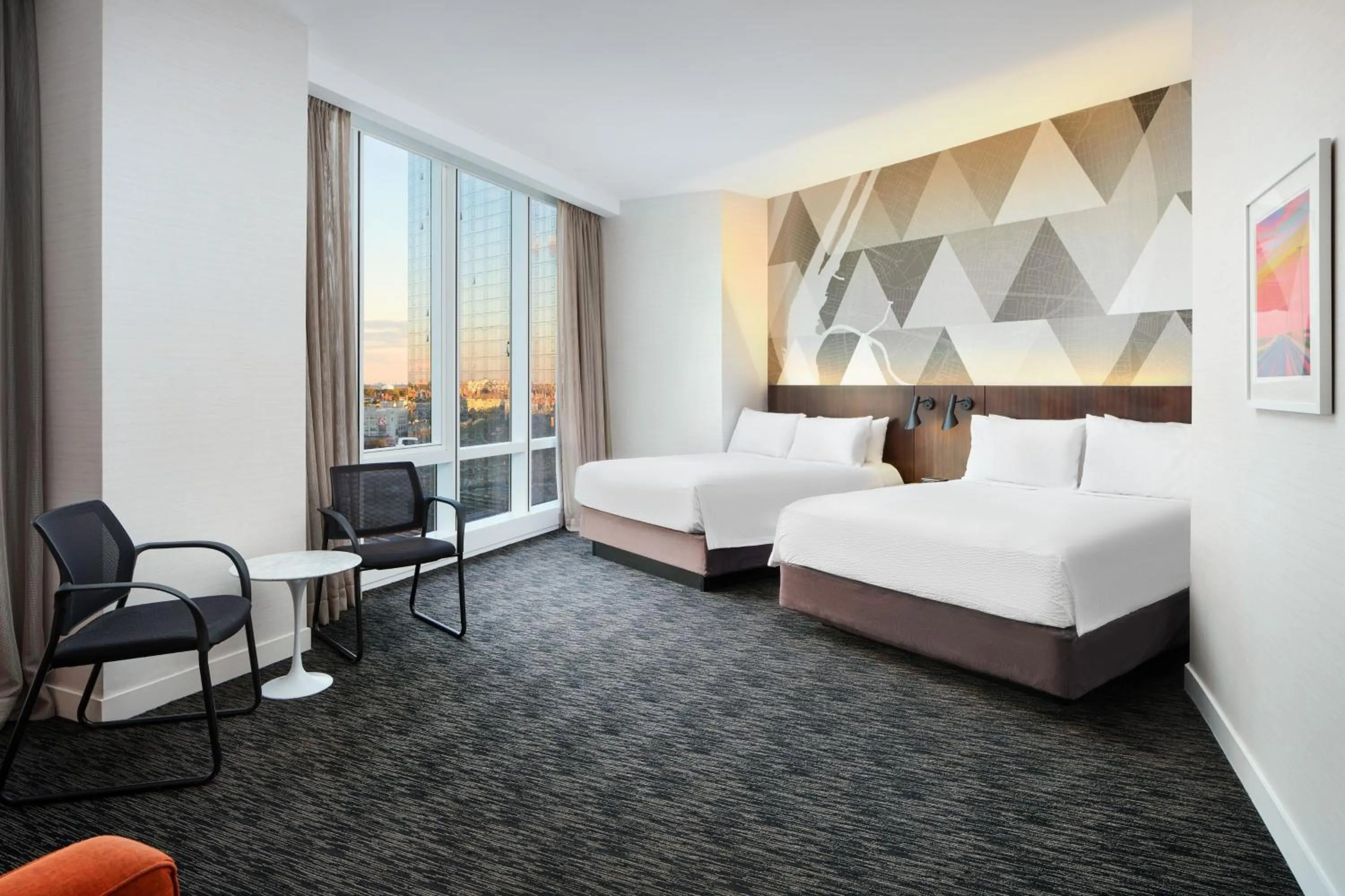 Photo of the whole room, Bed in Courtyard by Marriott Long Island City/New York Manhattan View