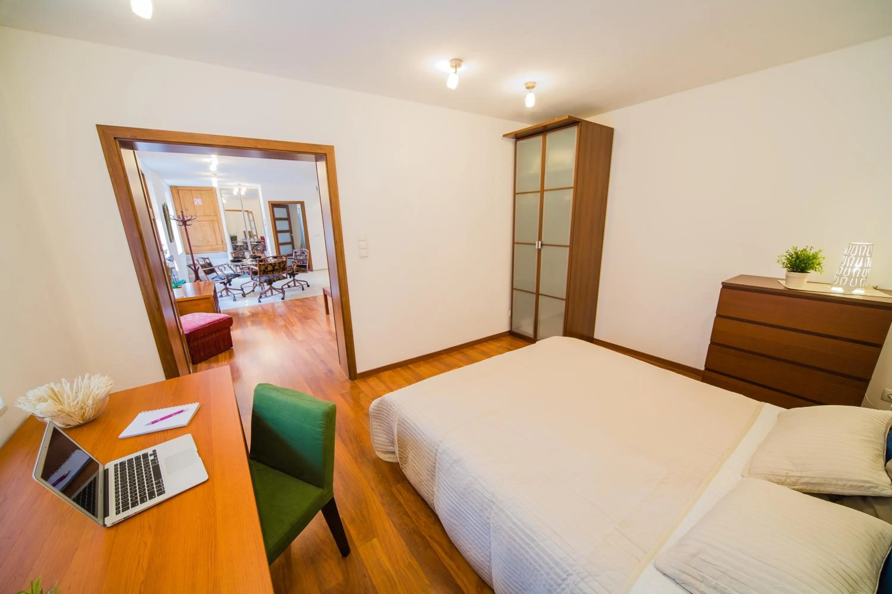 Seating area, Bed in Wawel Cracow Old City Apartments - Friendhouse Apartments