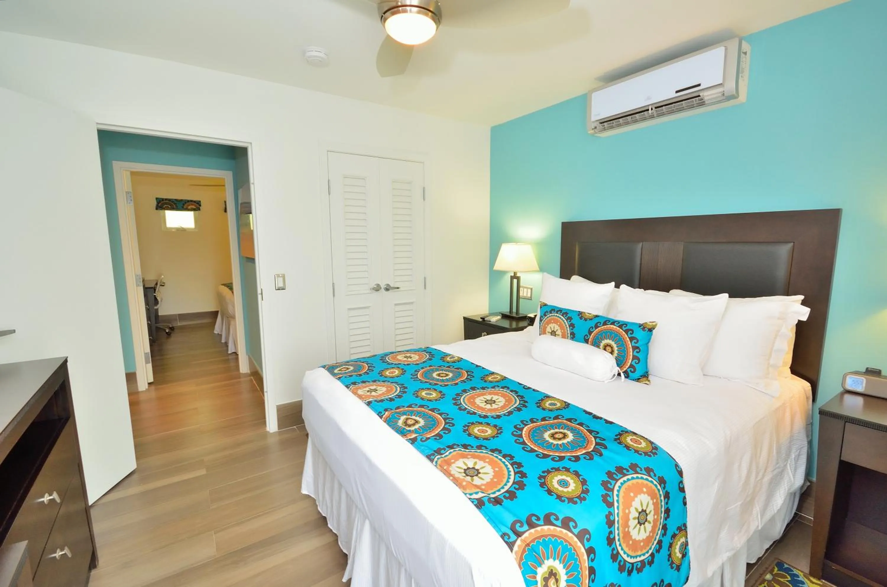 Bed in Royal St. Kitts Hotel