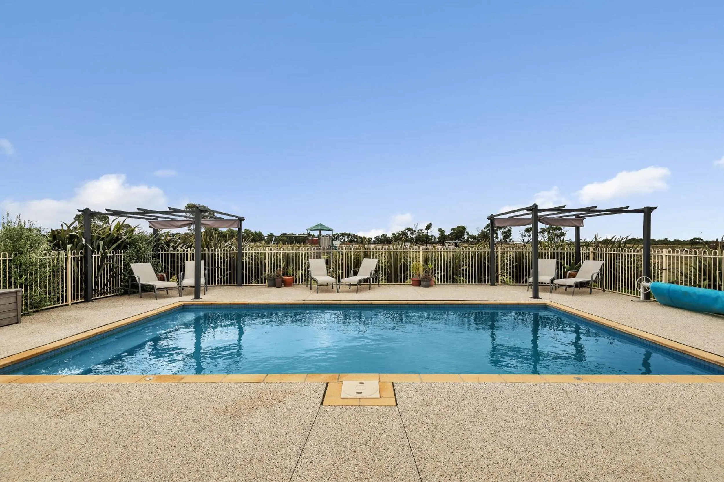 Pool view in The Oxley Estate