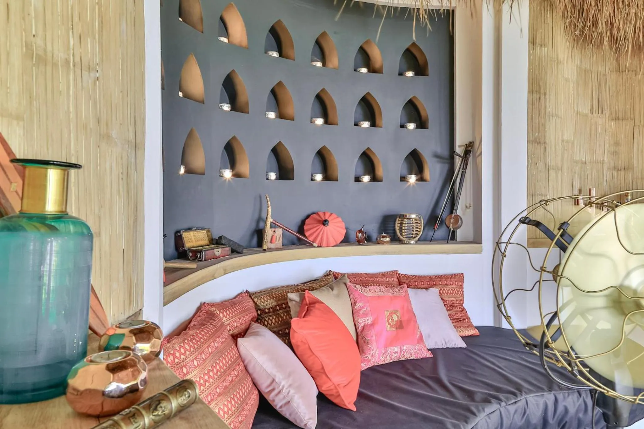 Living room, Bed in Somewhere Only We Know Resort