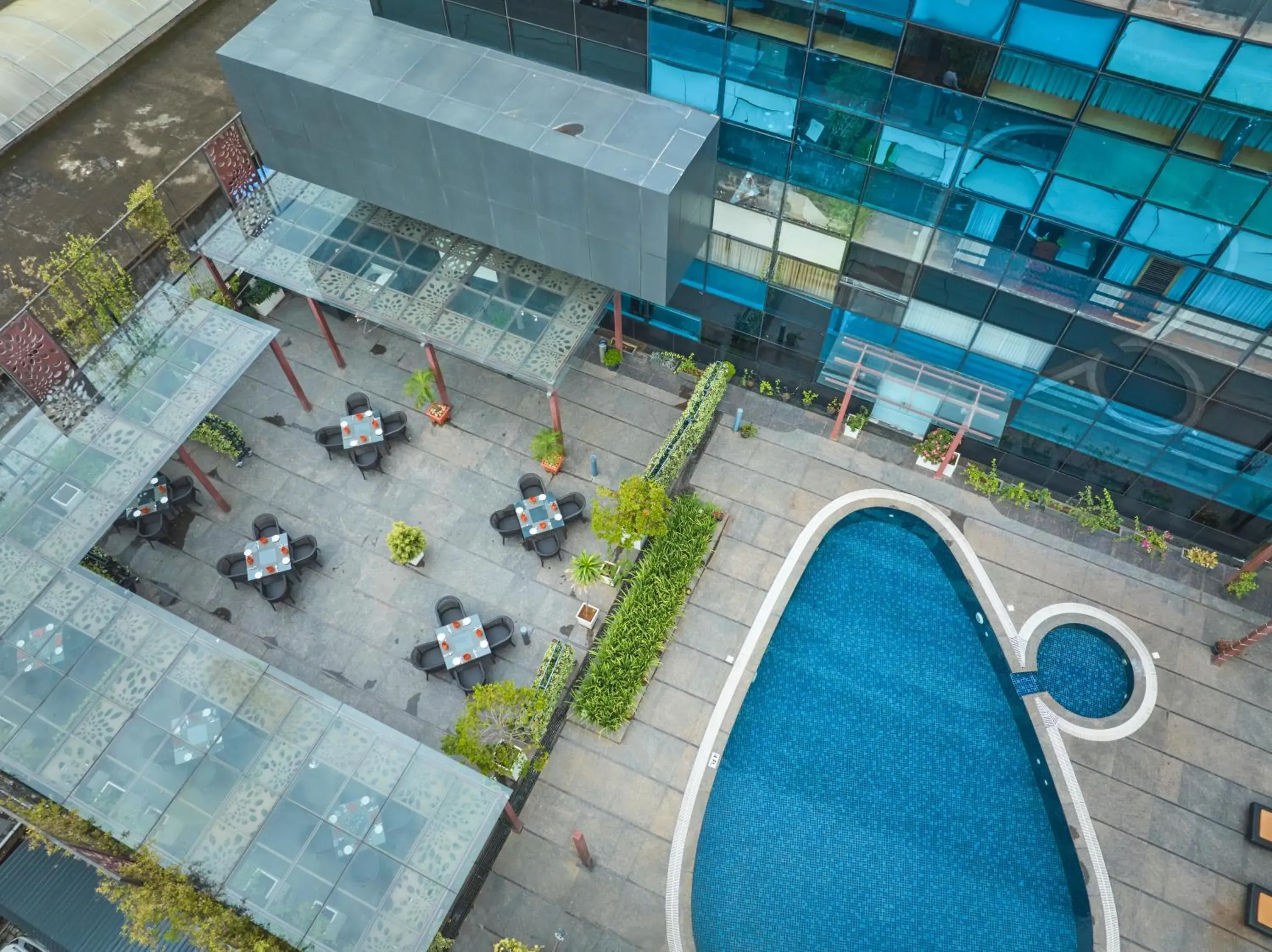 Pool view in The Raviz Calicut Pool view in The Raviz Calicut