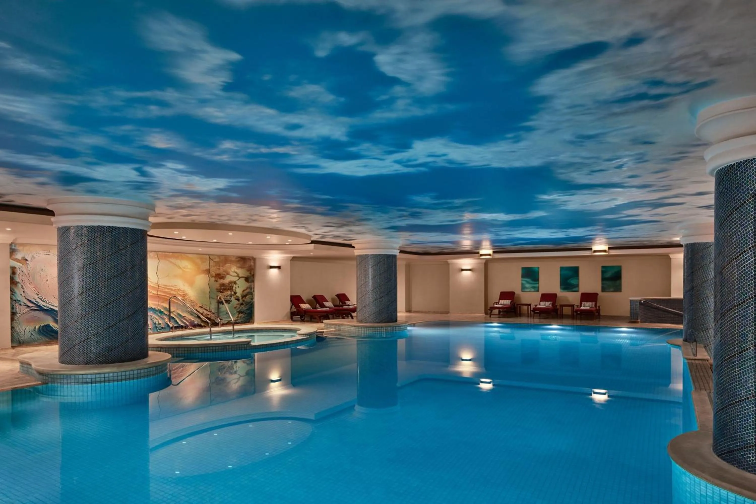 Swimming pool in The Ritz-Carlton, Istanbul at the Bosphorus