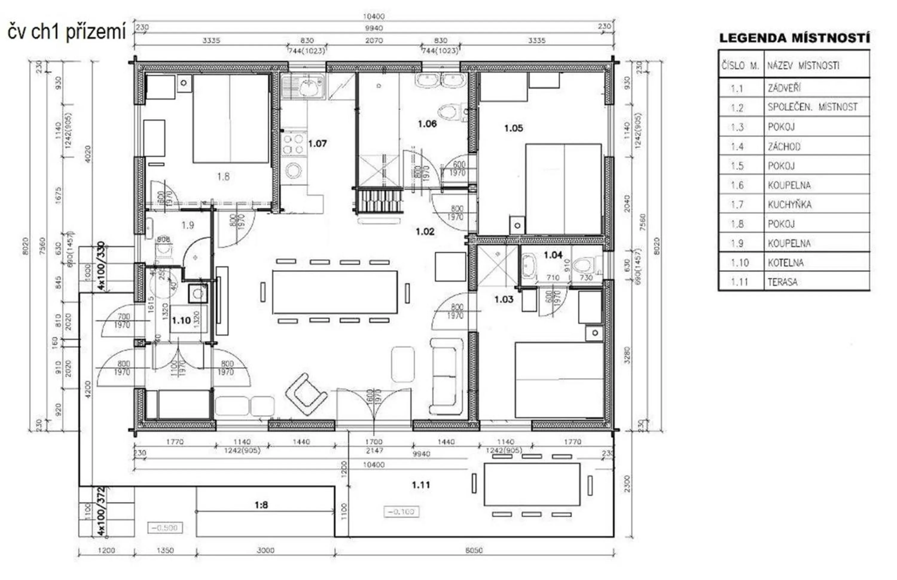 Floor plan in Chaty pod Sokolím Hřbetem