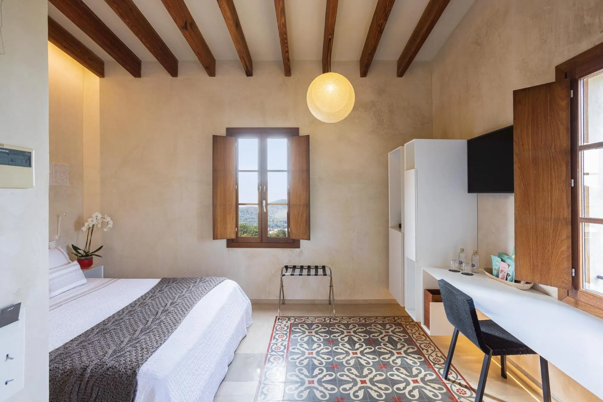 Decorative detail, Bed in Hotel Rural Xereca