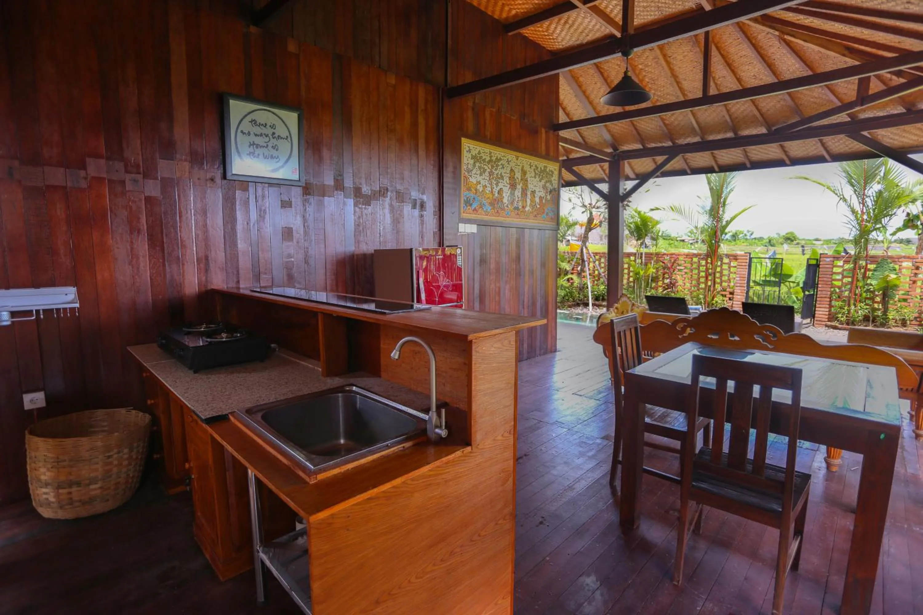 Kitchen or kitchenette in Kampung Canggu