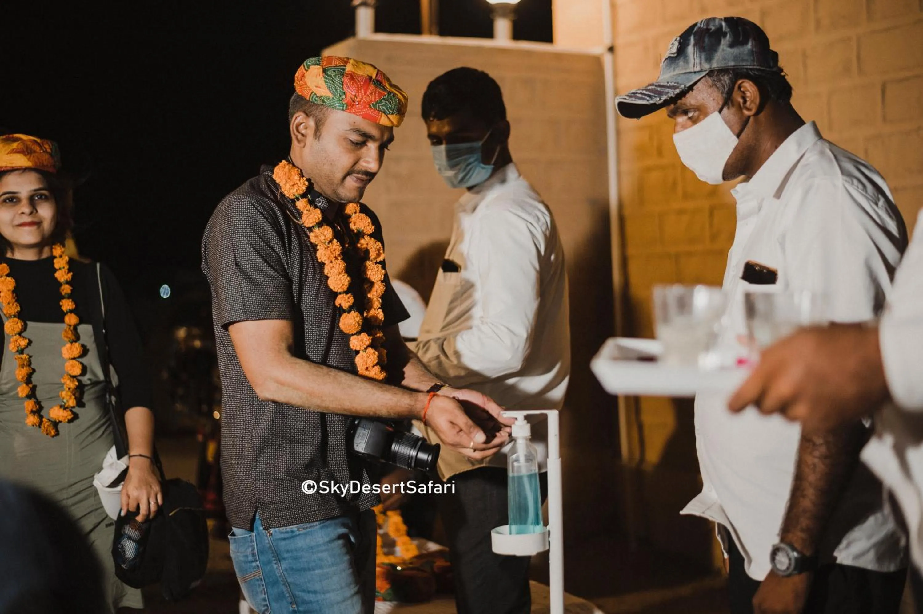 group of guests in Sky Desert Safari