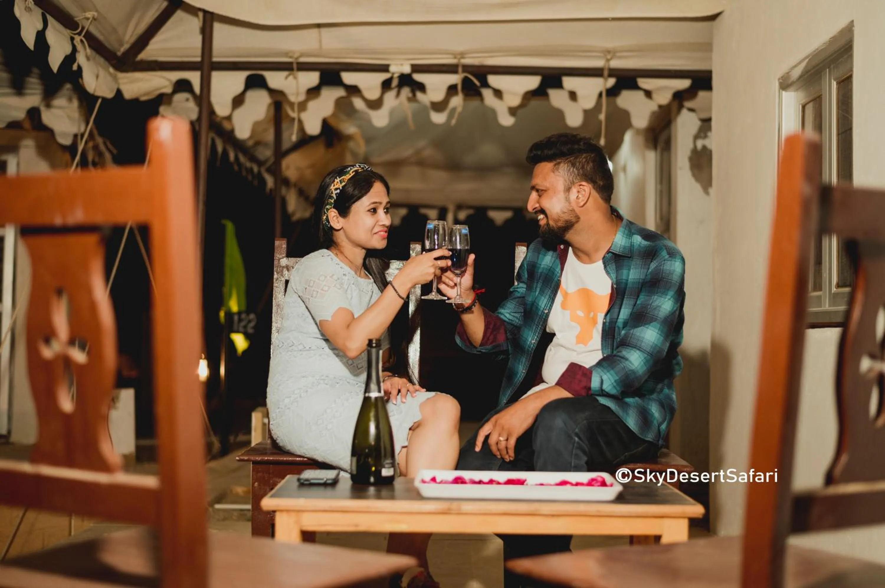 Food and drinks in Sky Desert Safari