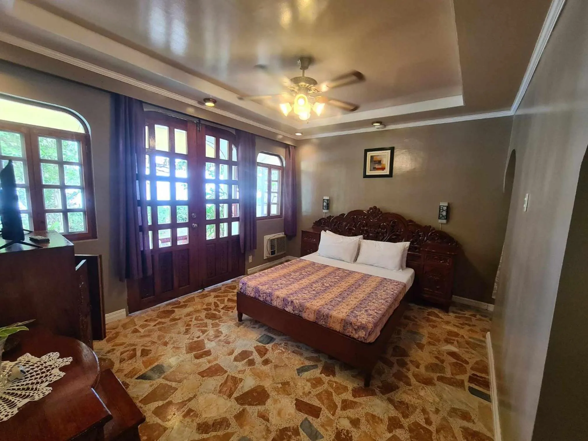 Bed in Blue Crystal Beach Resort