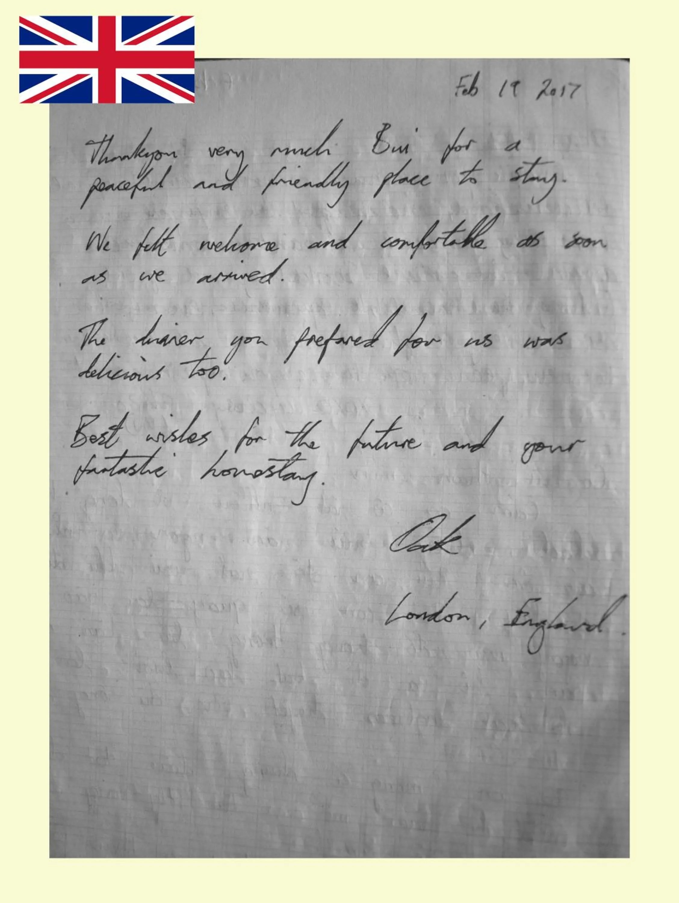 Certificate/Award in Cham Island Smiles Homestay