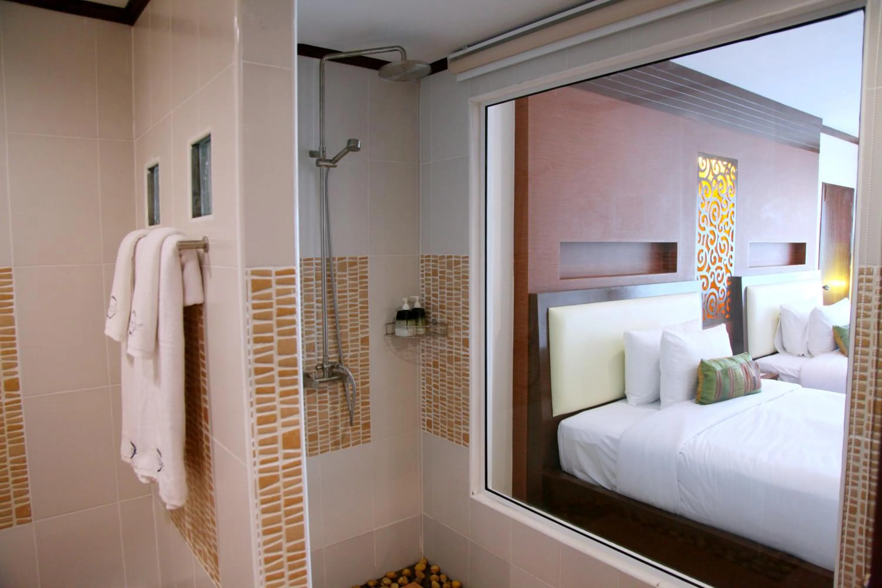 Bathroom, Bed in Chivatara Resort Bang Tao Beach Phuket - SHA