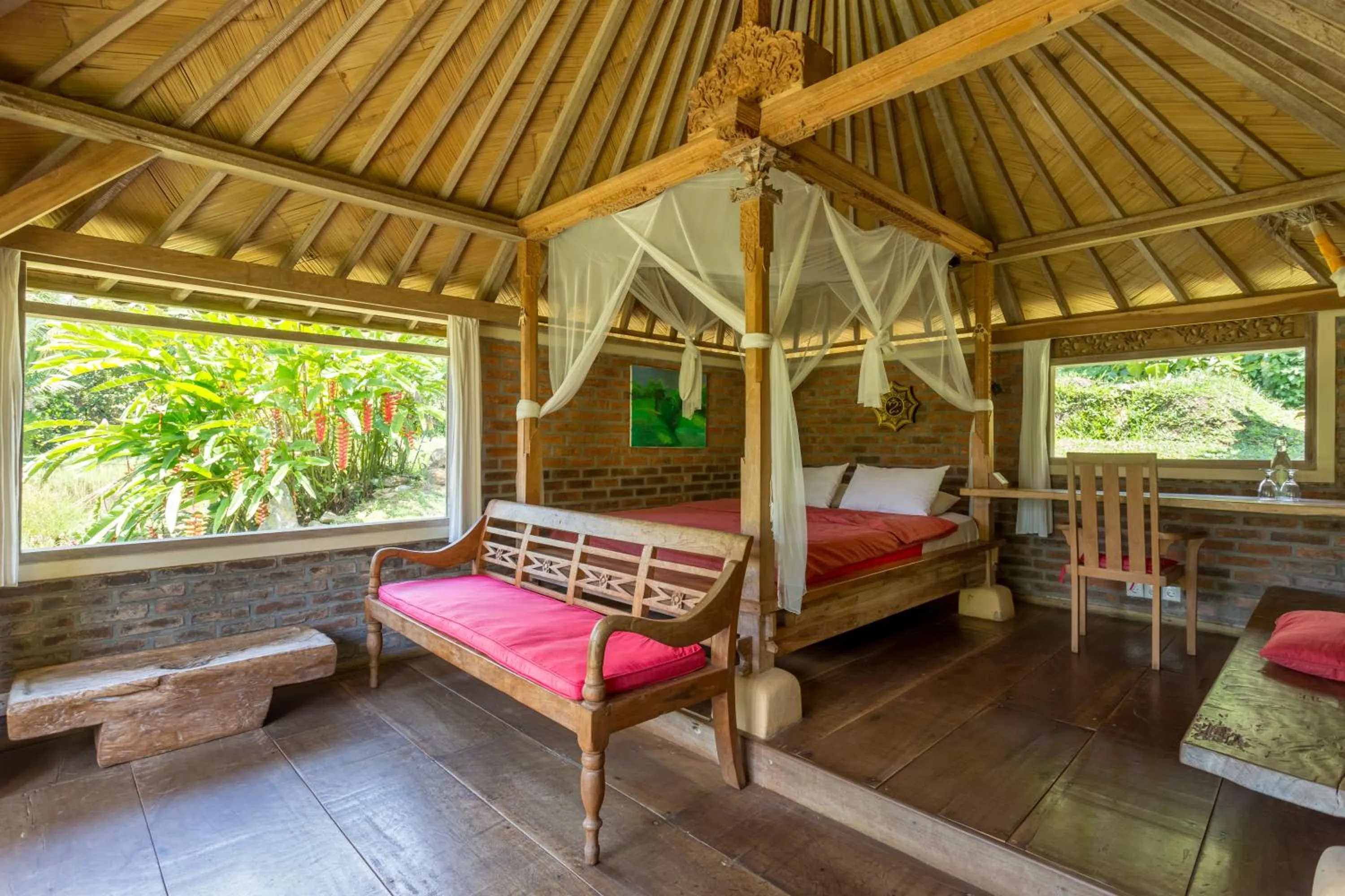 Bed in Prana Dewi Mountain Resort