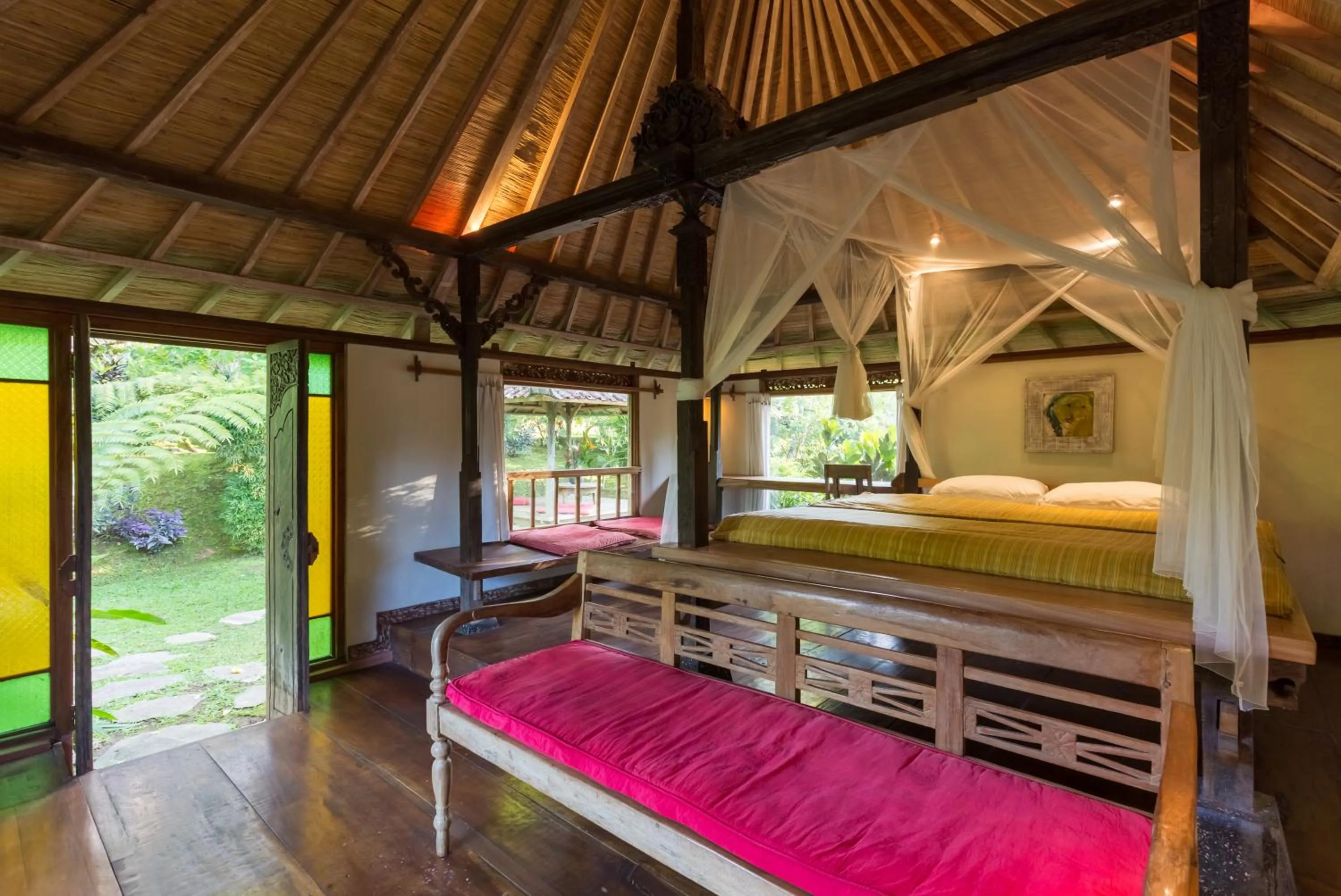 Bed in Prana Dewi Mountain Resort