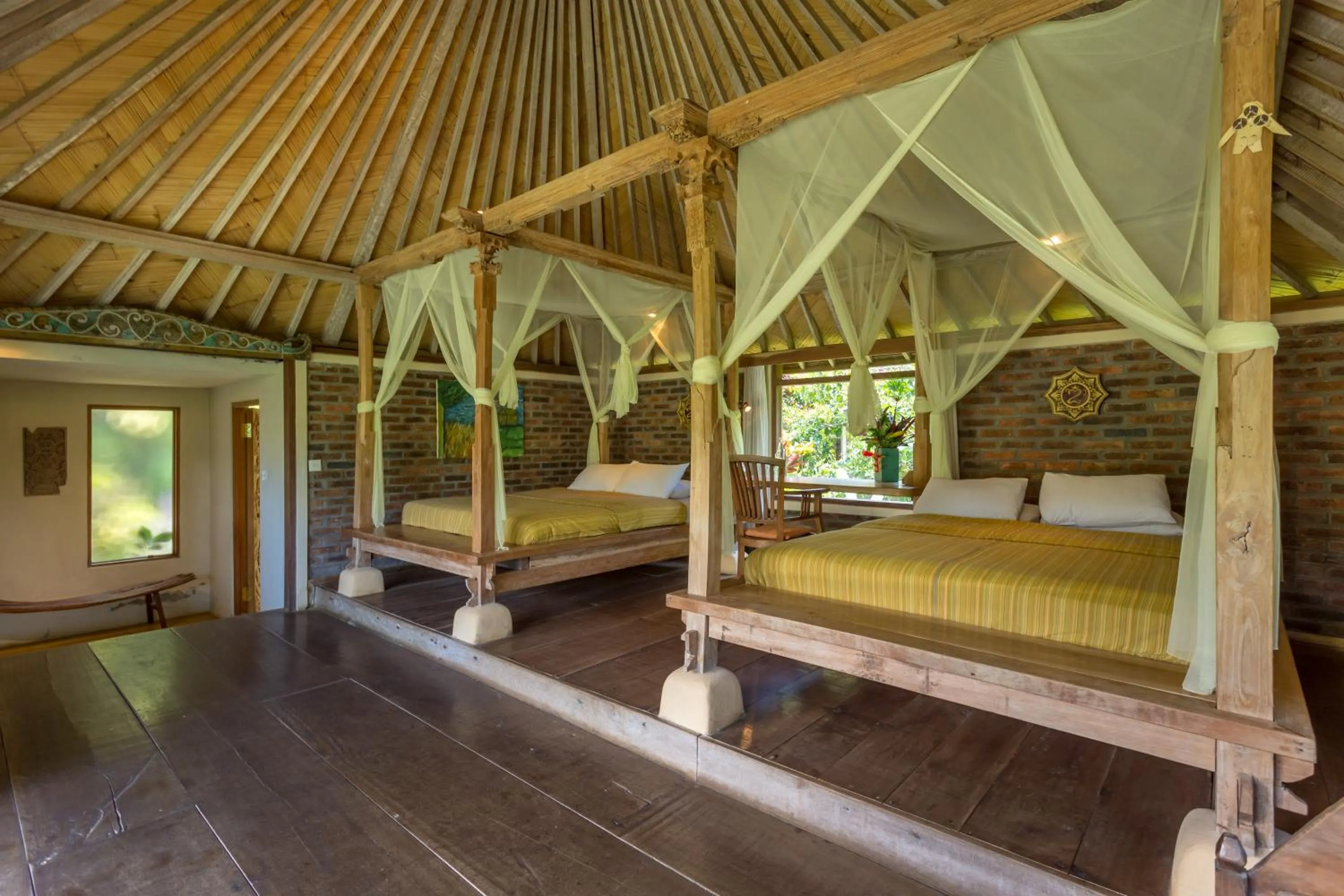 Bed in Prana Dewi Mountain Resort