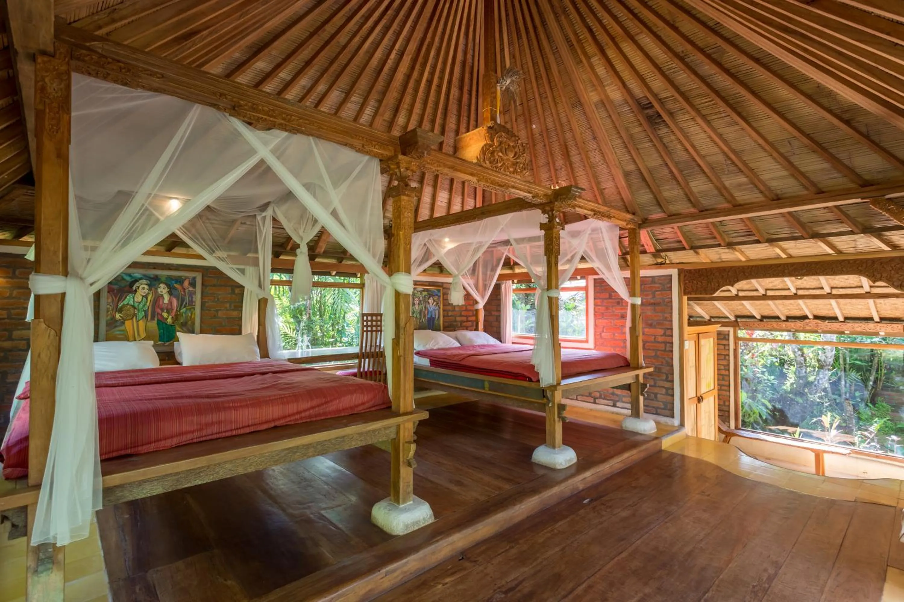 Bed in Prana Dewi Mountain Resort