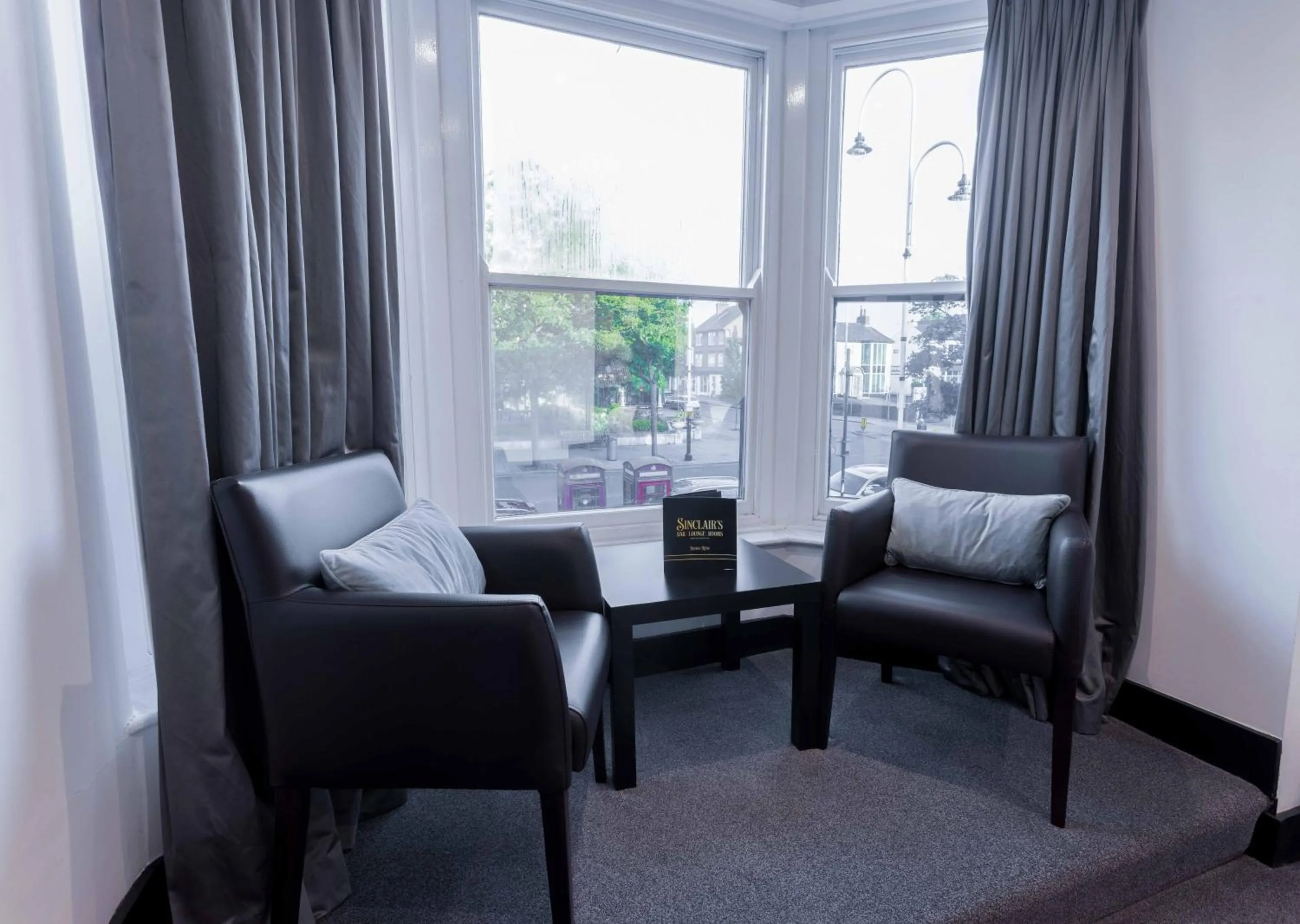 Seating area in Sinclair's Rooms