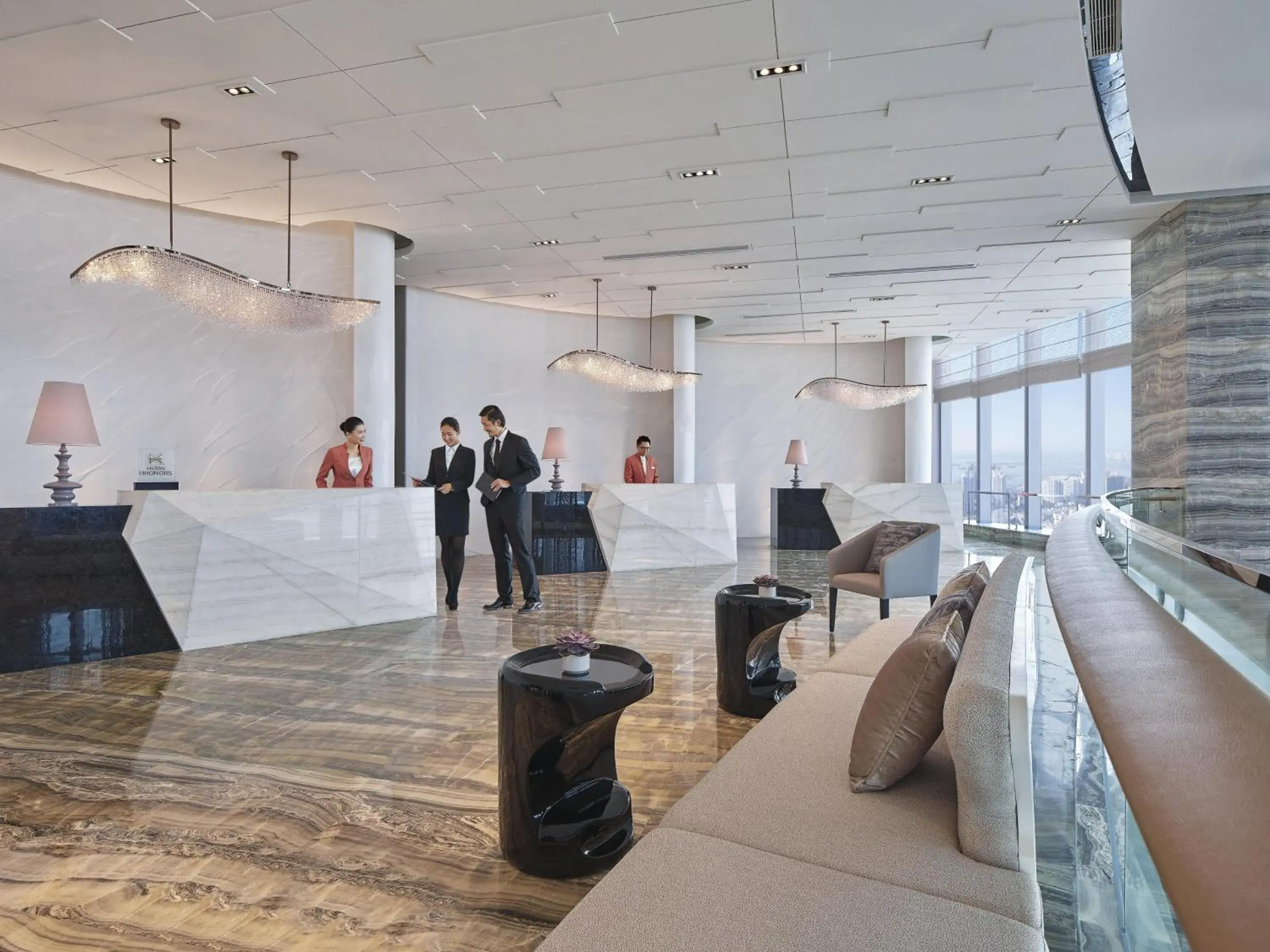 Lobby or reception in Hilton Haikou Lobby or reception in Hilton Haikou