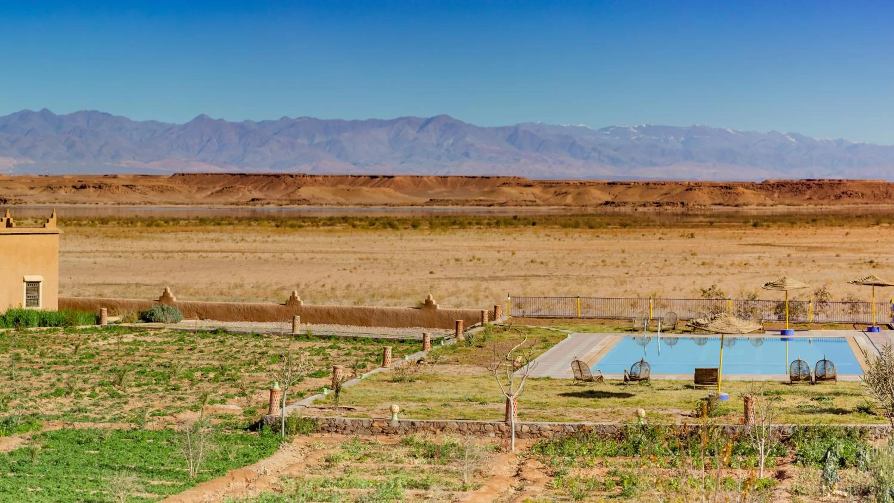 Bird's eye view in Ecolodge l'île de Ouarzazate