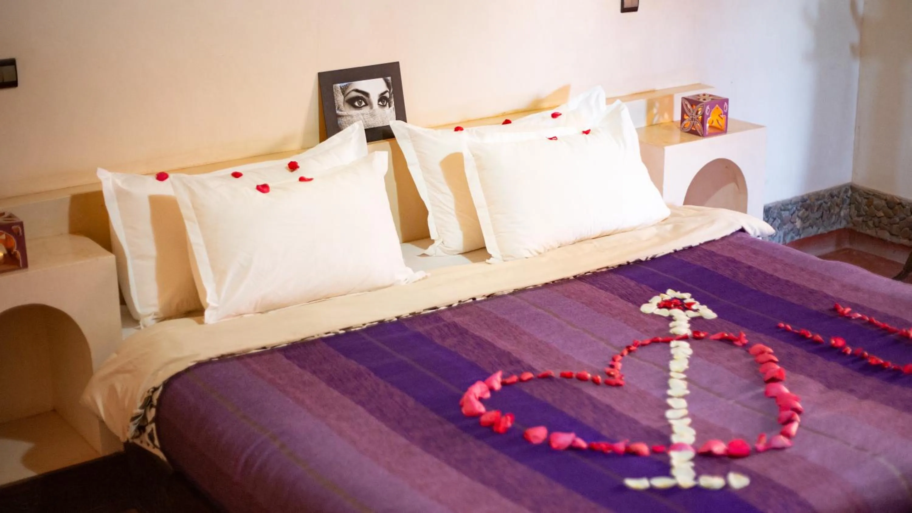 Decorative detail, Bed in Ecolodge l'île de Ouarzazate