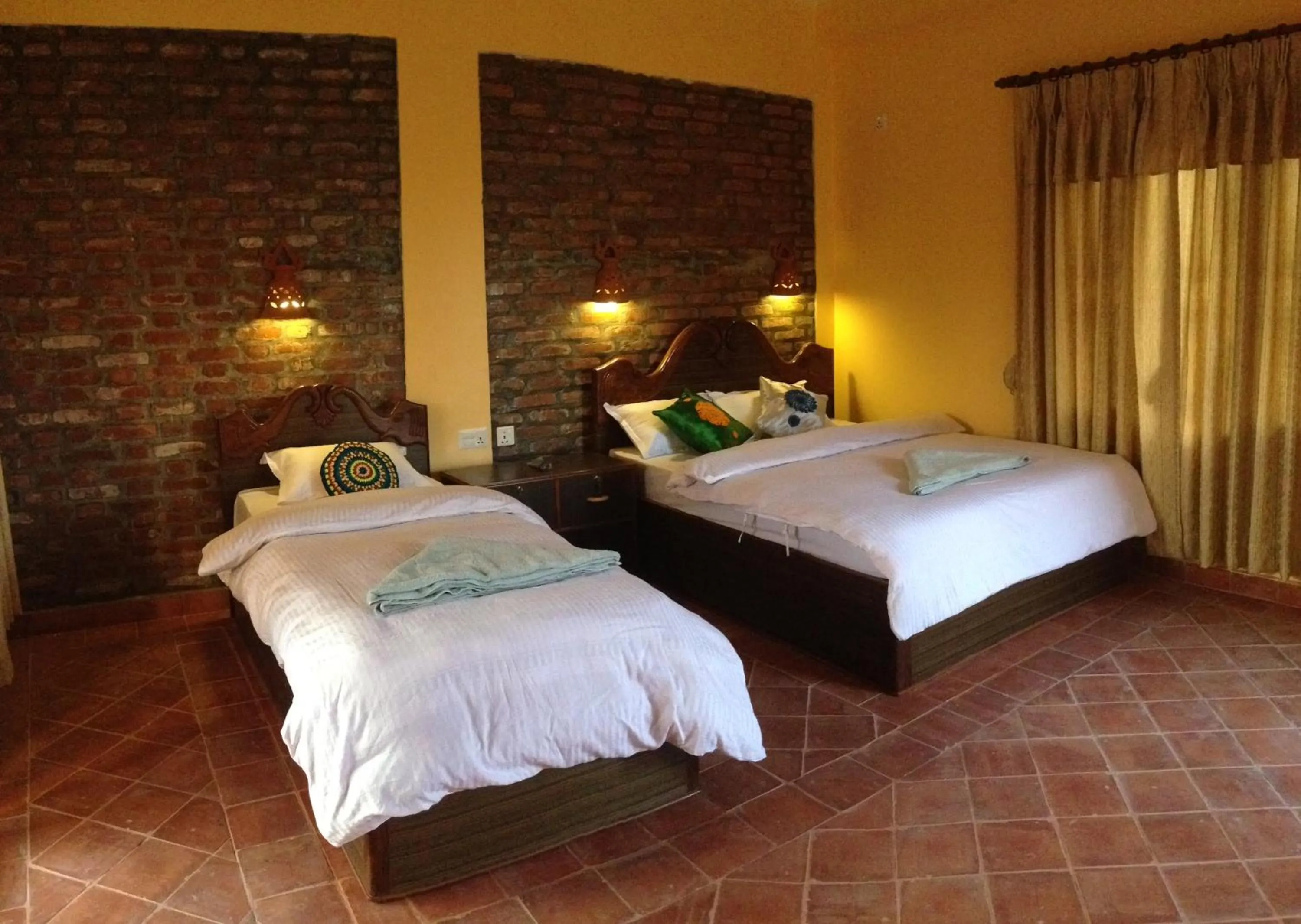 Bed in Chautari Garden Resort