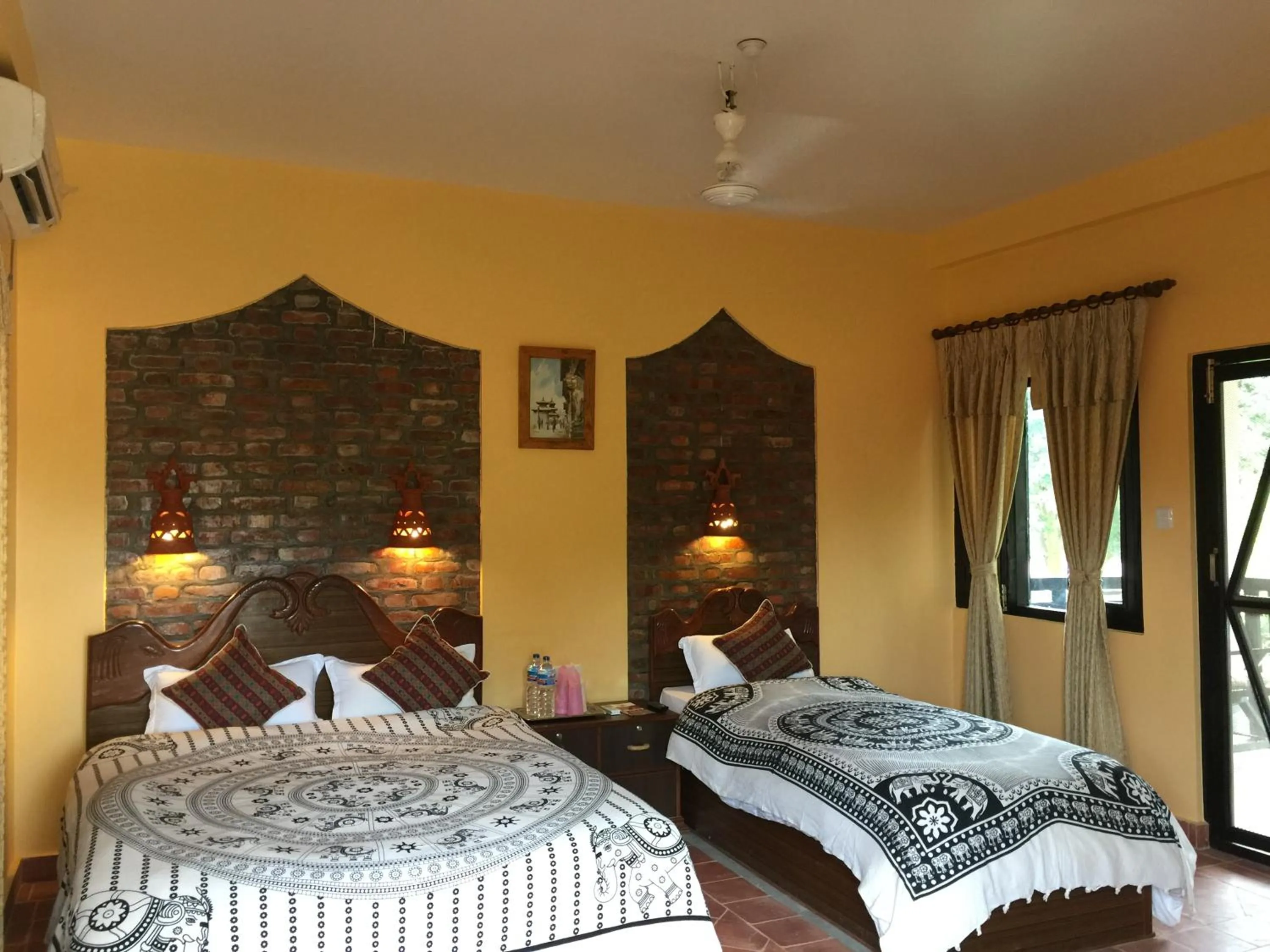 Bed in Chautari Garden Resort
