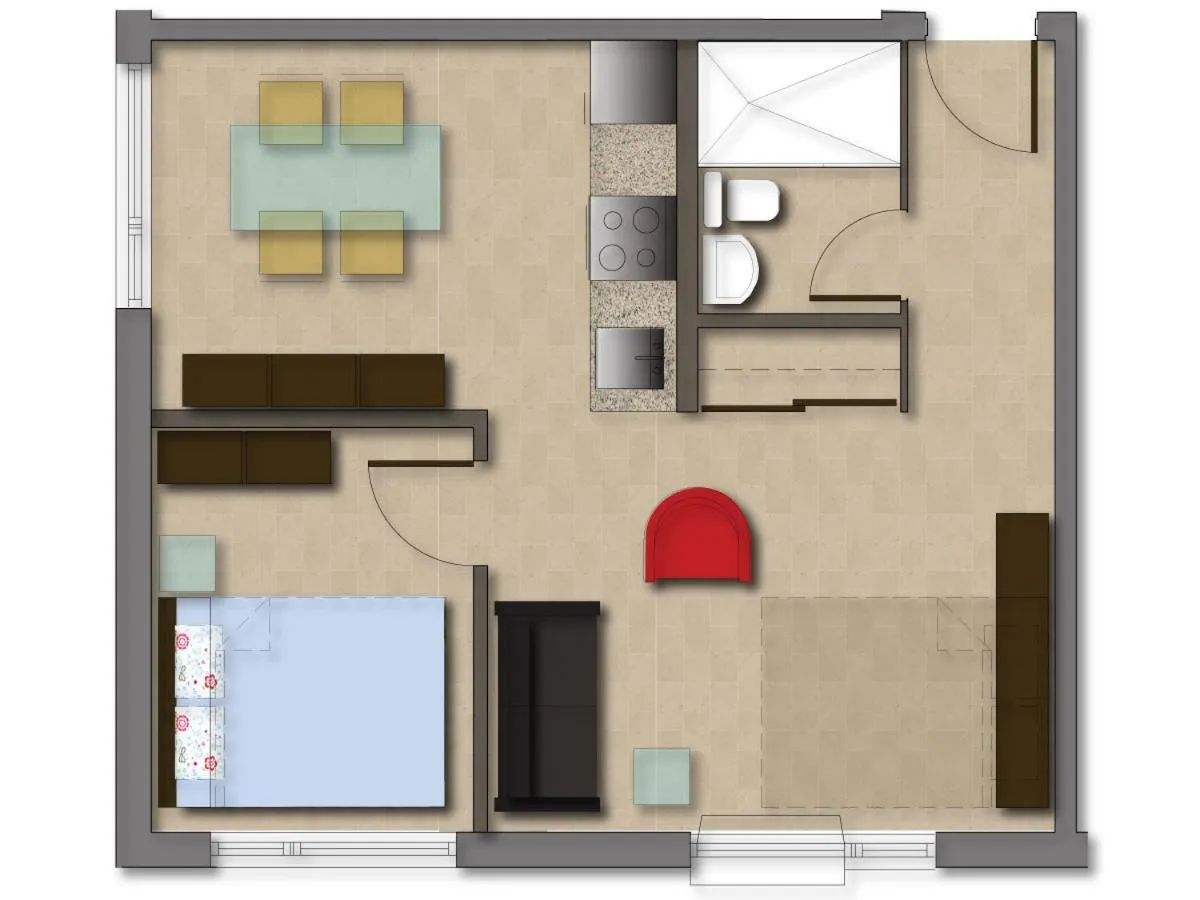 Floor plan in Cjour Apartments
