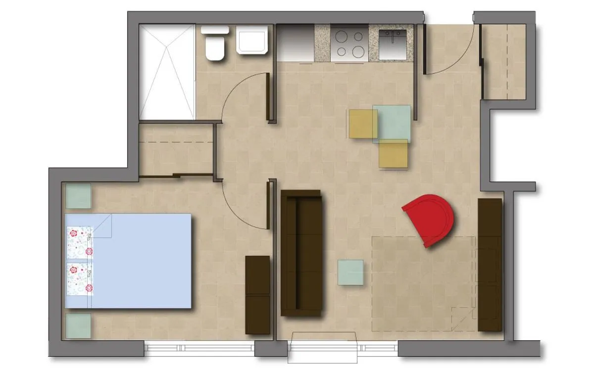 Floor plan in Cjour Apartments