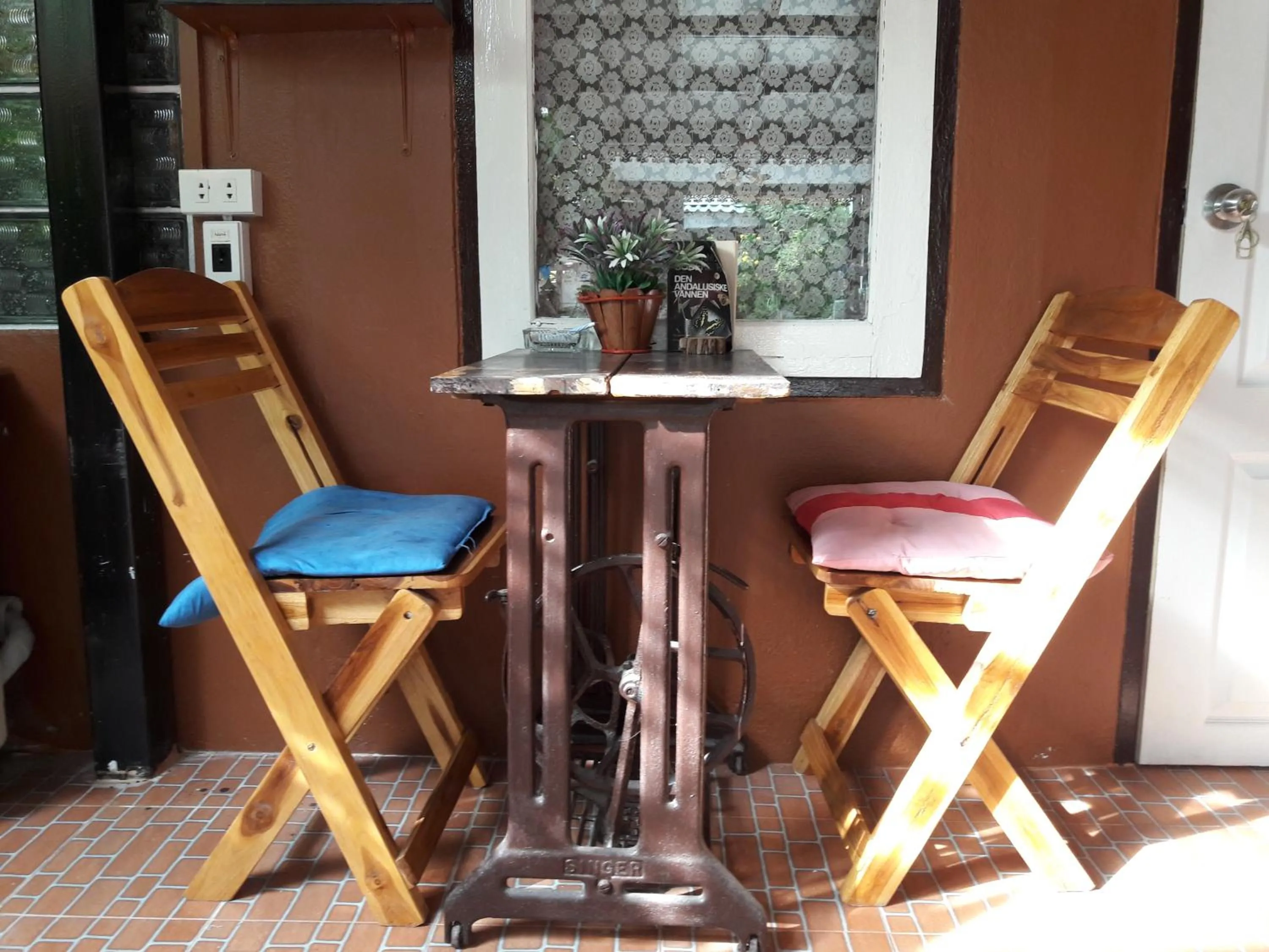 Seating area in Ban Kru Ae HomeHostel