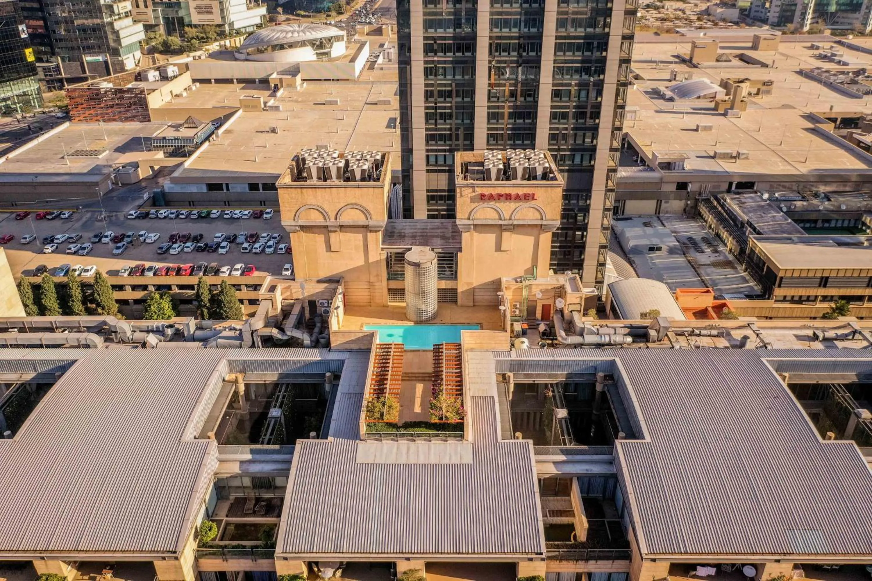 Bird's eye view in Raphael Suites