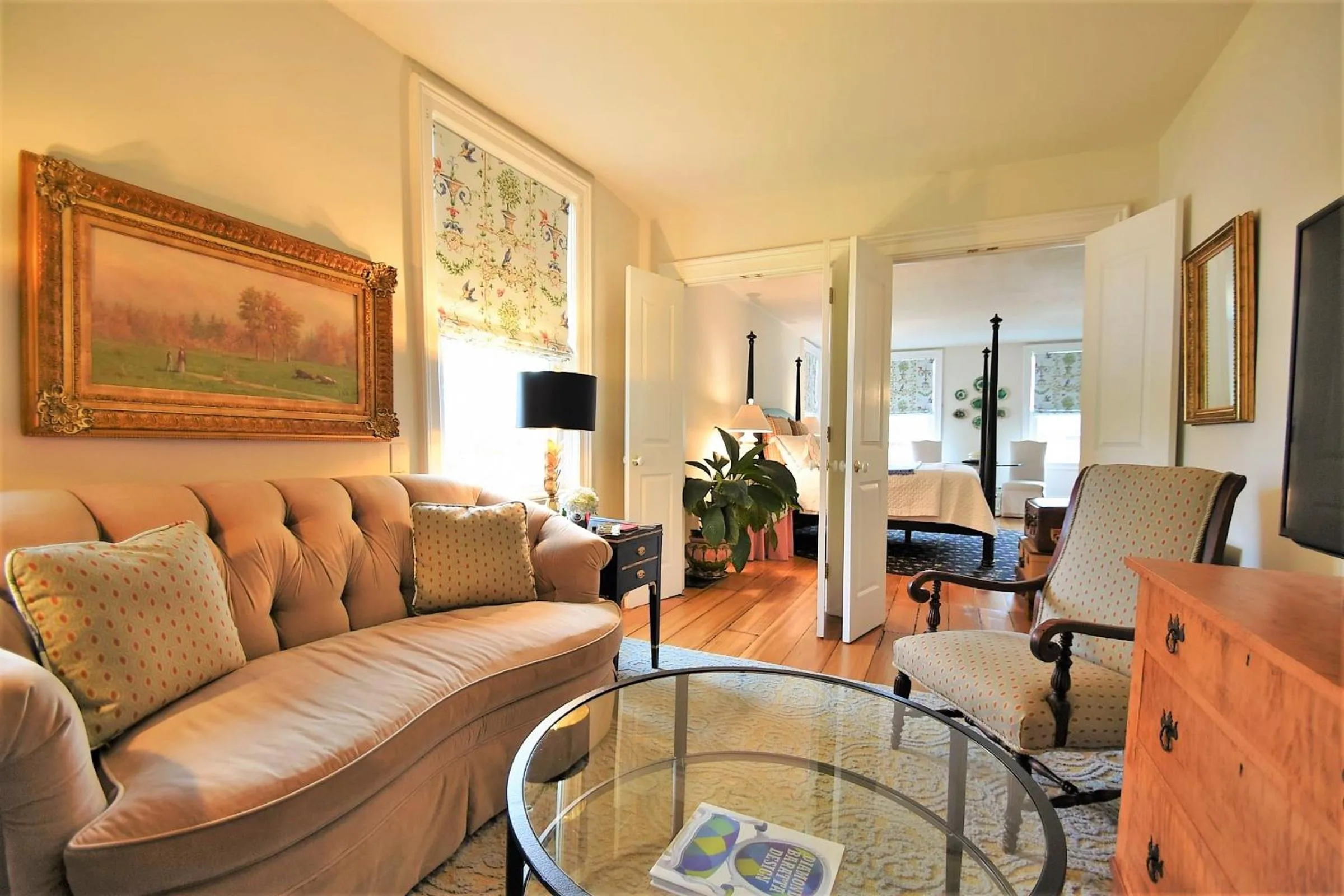 Seating area in 34 State "Historic Luxury Suites" Skaneateles