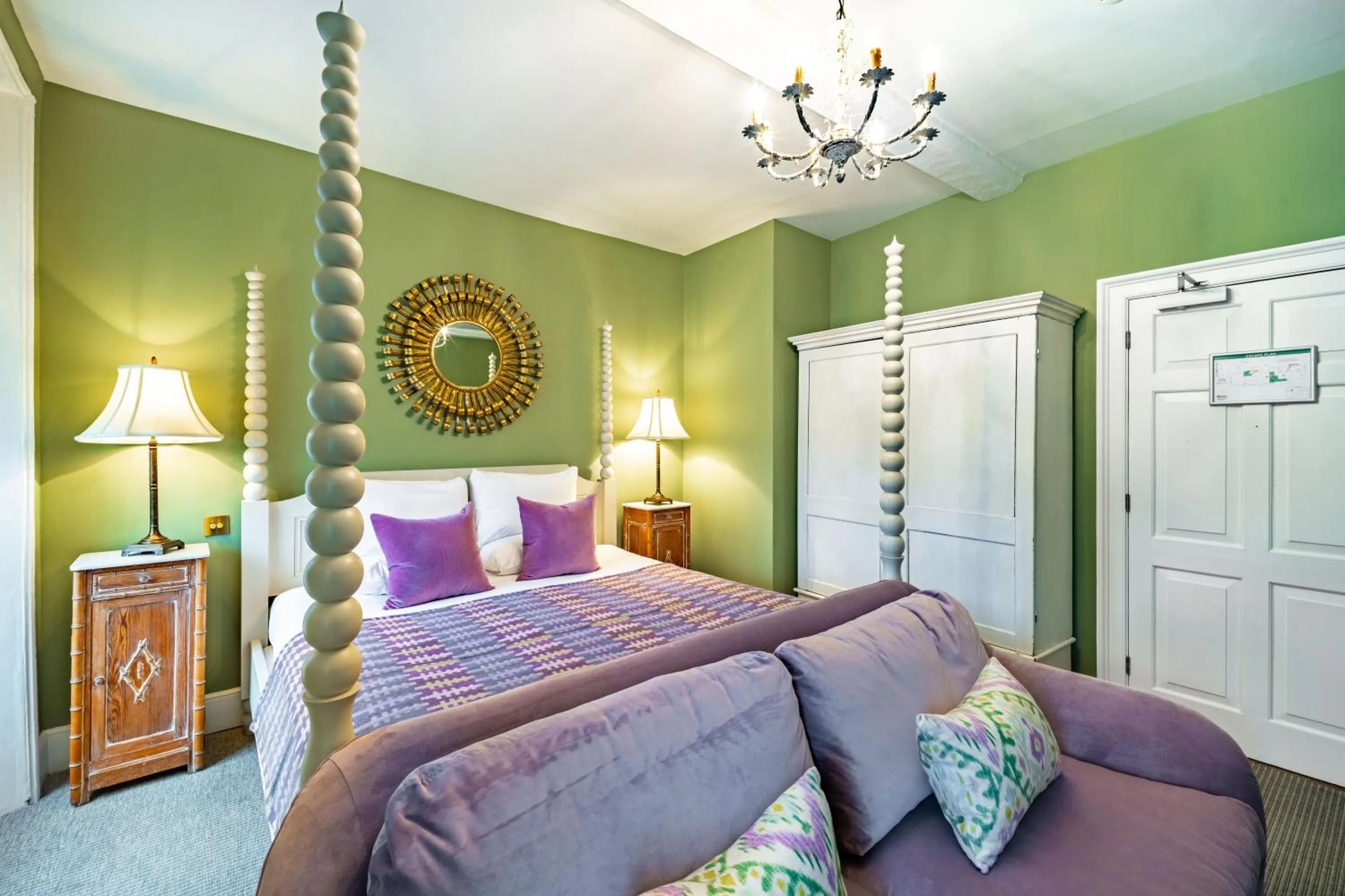 Bed in The Assembly House in central Norwich