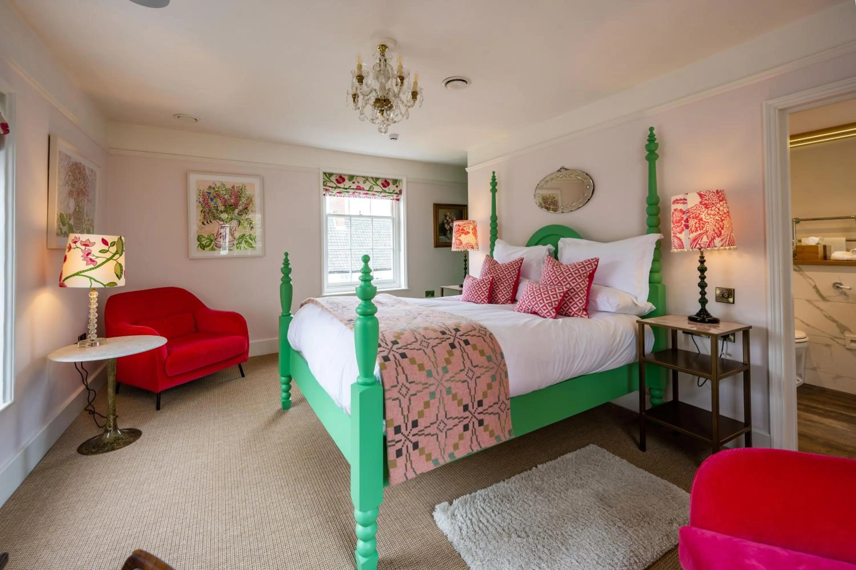 Bed in The Assembly House in central Norwich