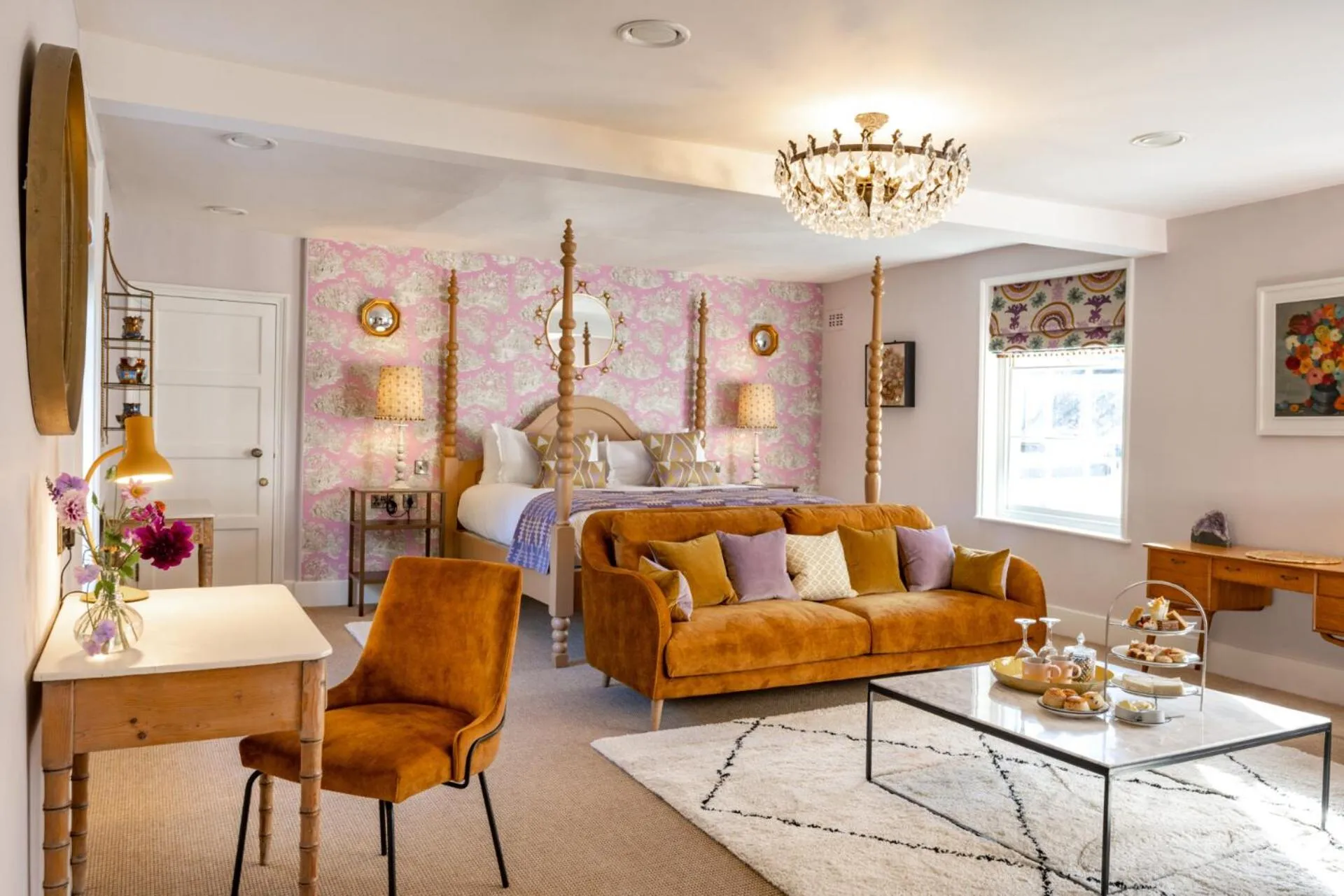 Bed in The Assembly House in central Norwich