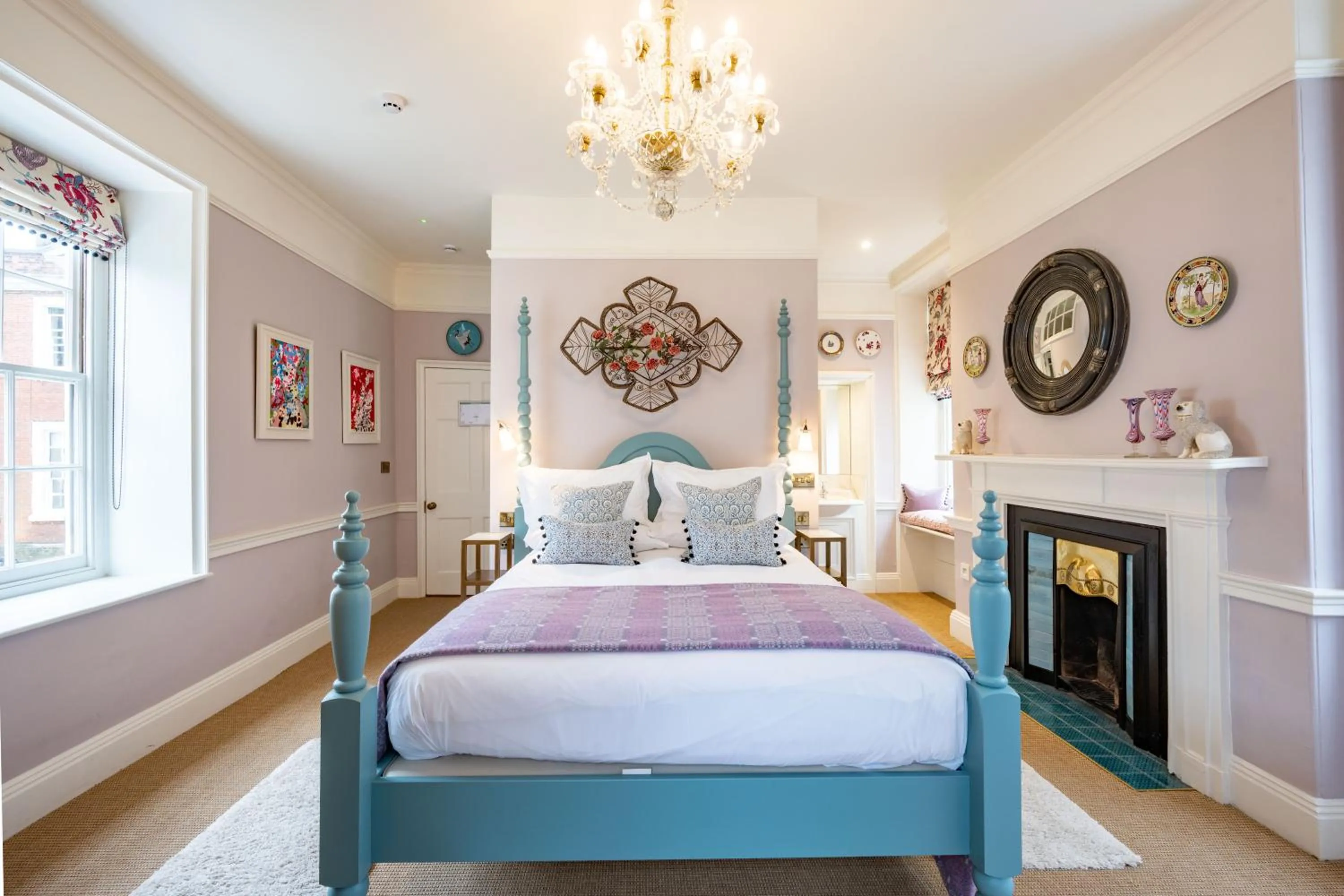 Bedroom, Bed in The Assembly House in central Norwich