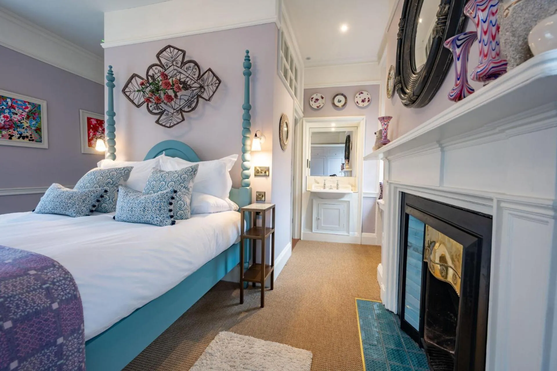 Bed in The Assembly House in central Norwich