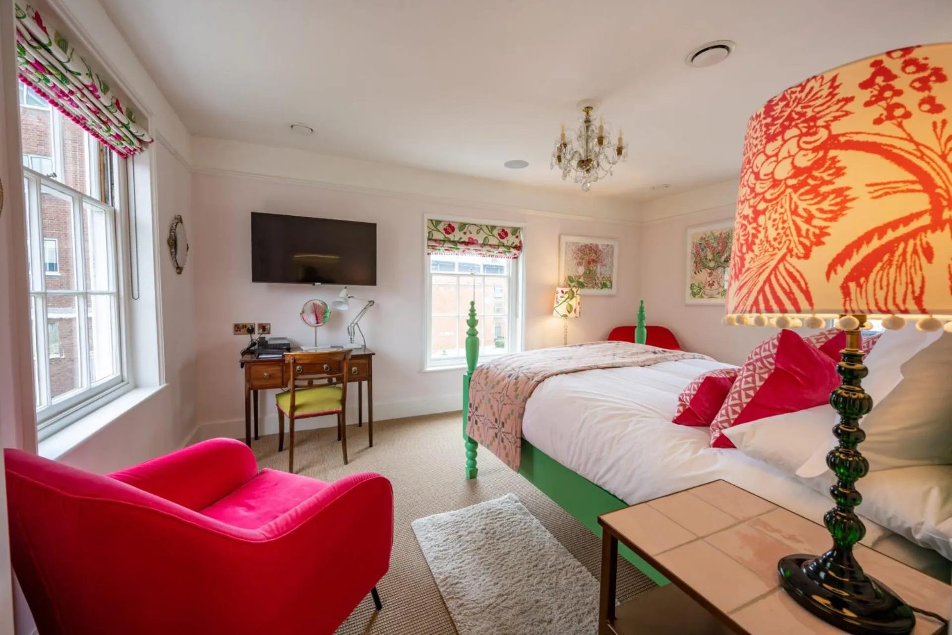 Bed in The Assembly House in central Norwich